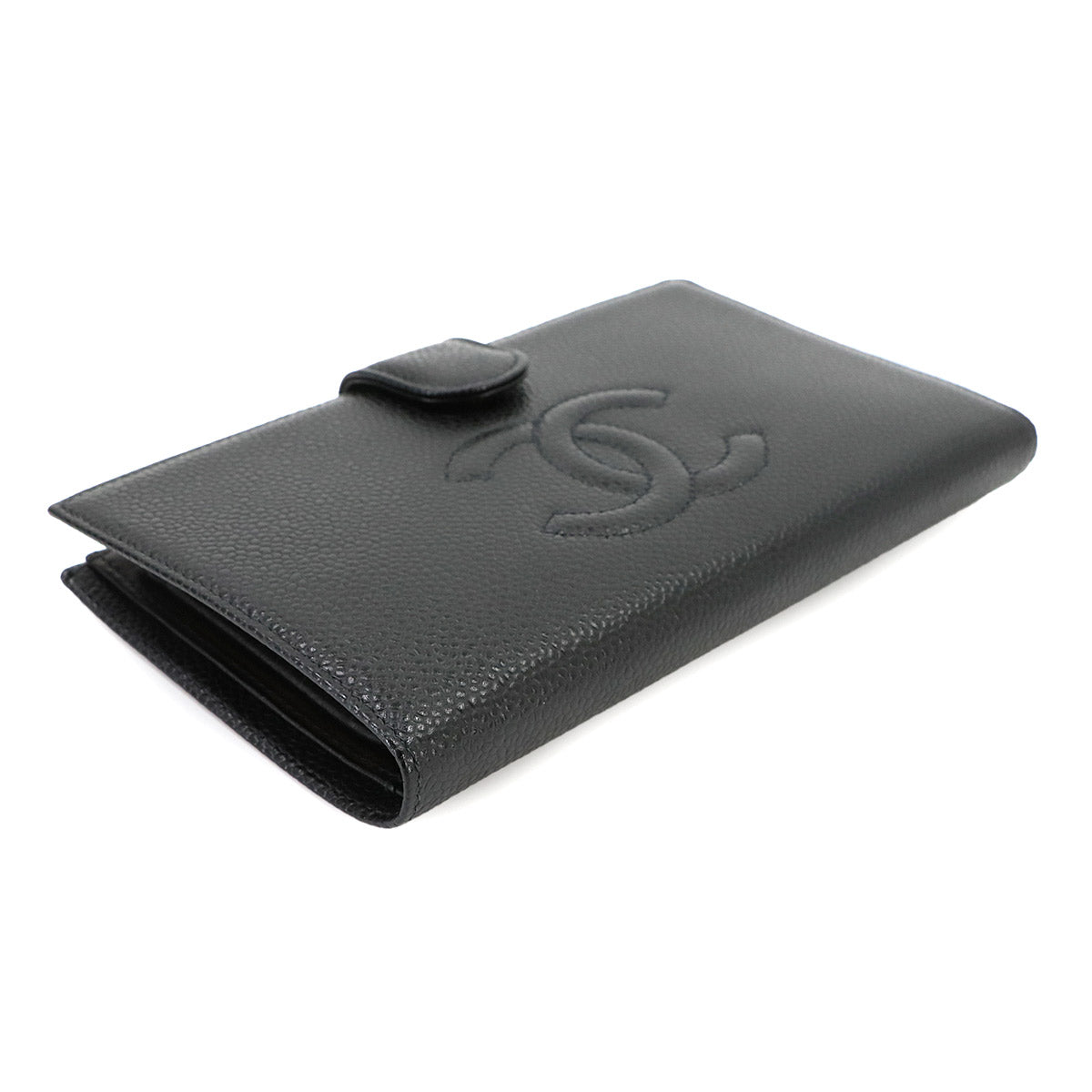Long Wallet Leather Black A13498 Coco Logos