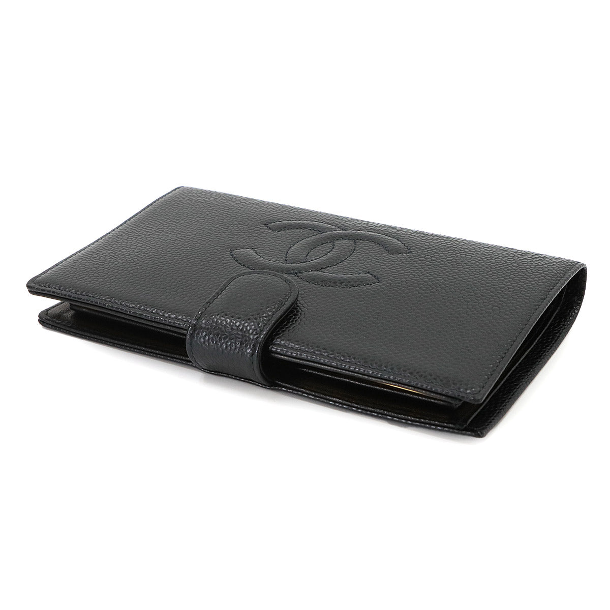 Long Wallet Leather Black A13498 Coco Logos