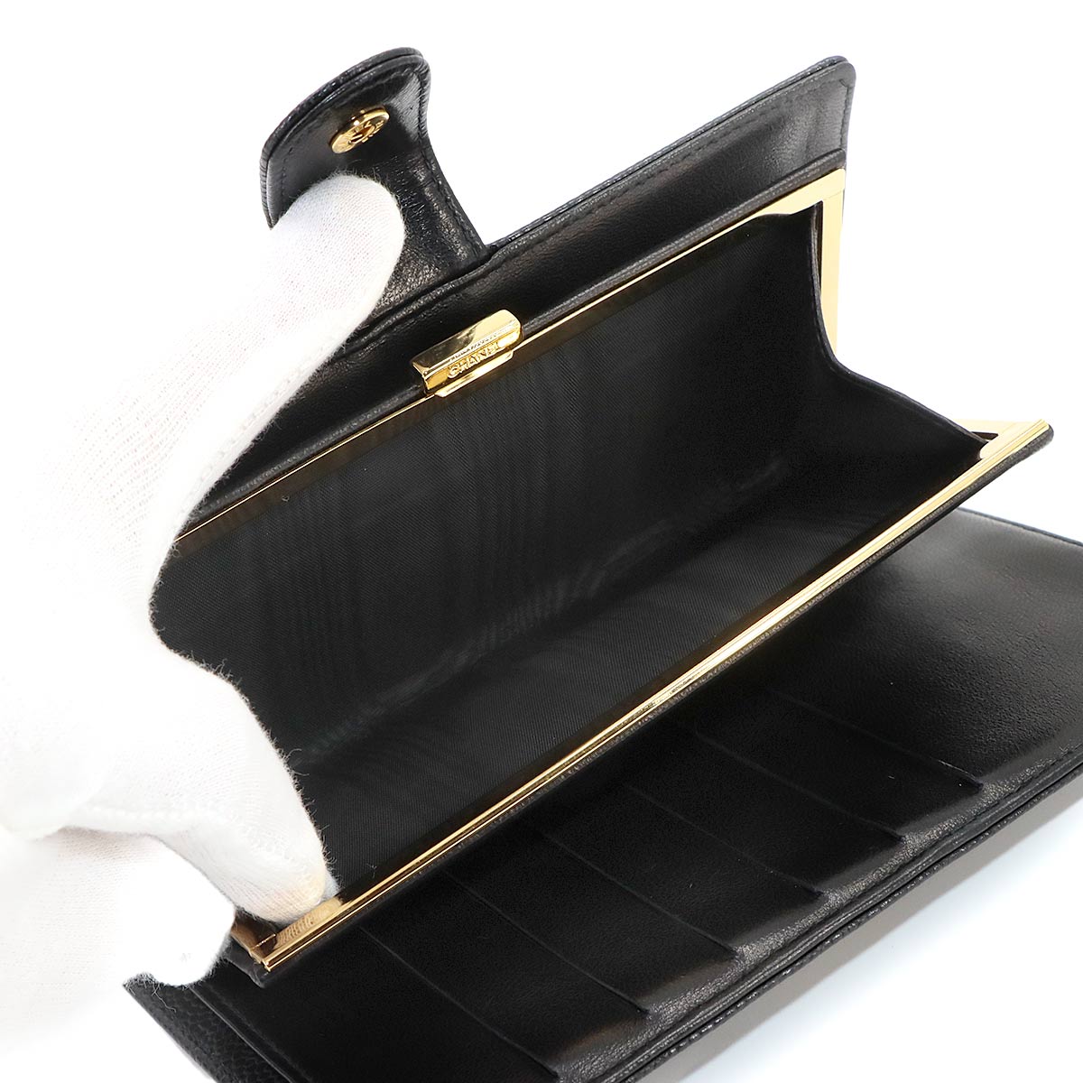 Long Wallet Leather Black A13498 Coco Logos