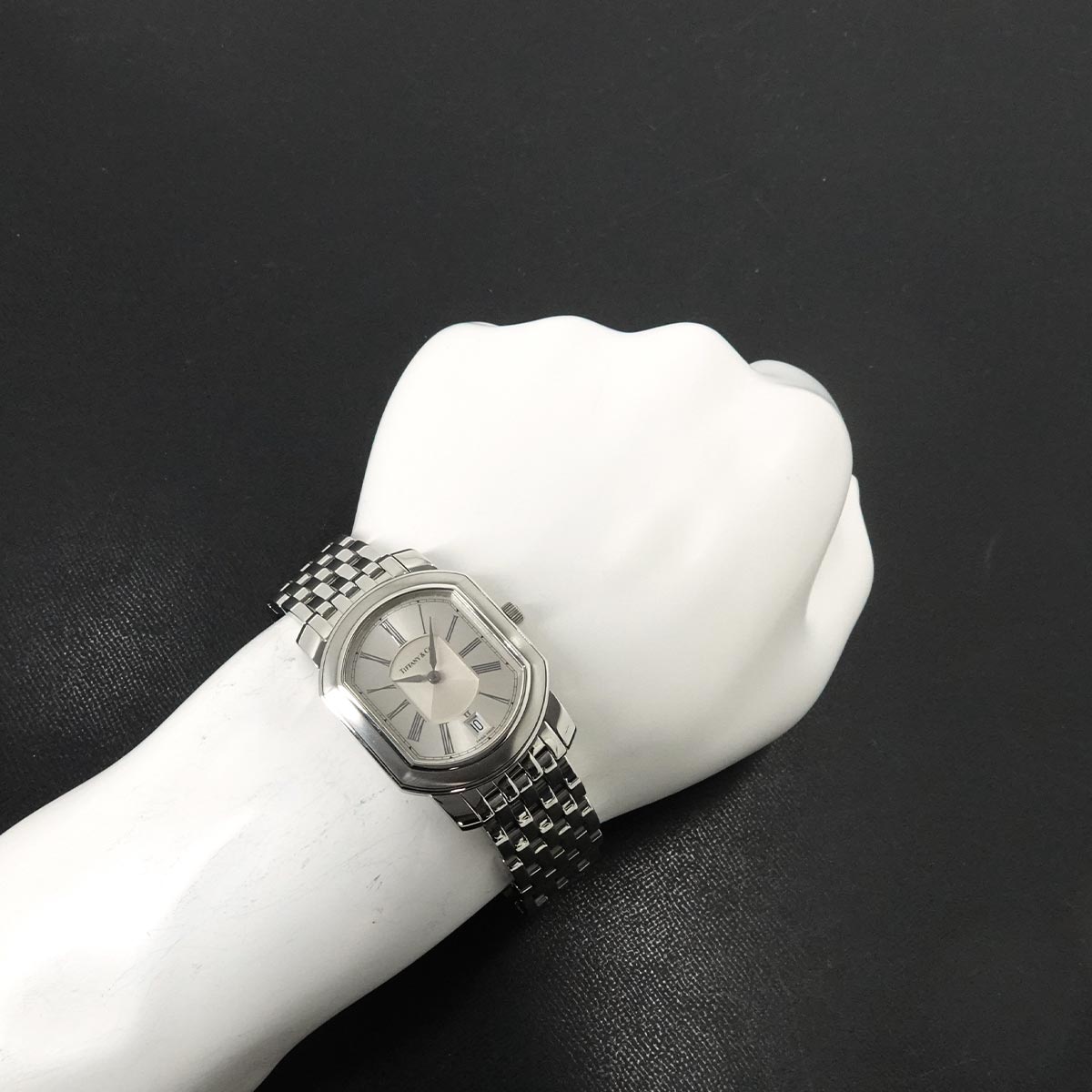 Mark Coupe Date Quartz Silver Dial Mens Wrist Watch