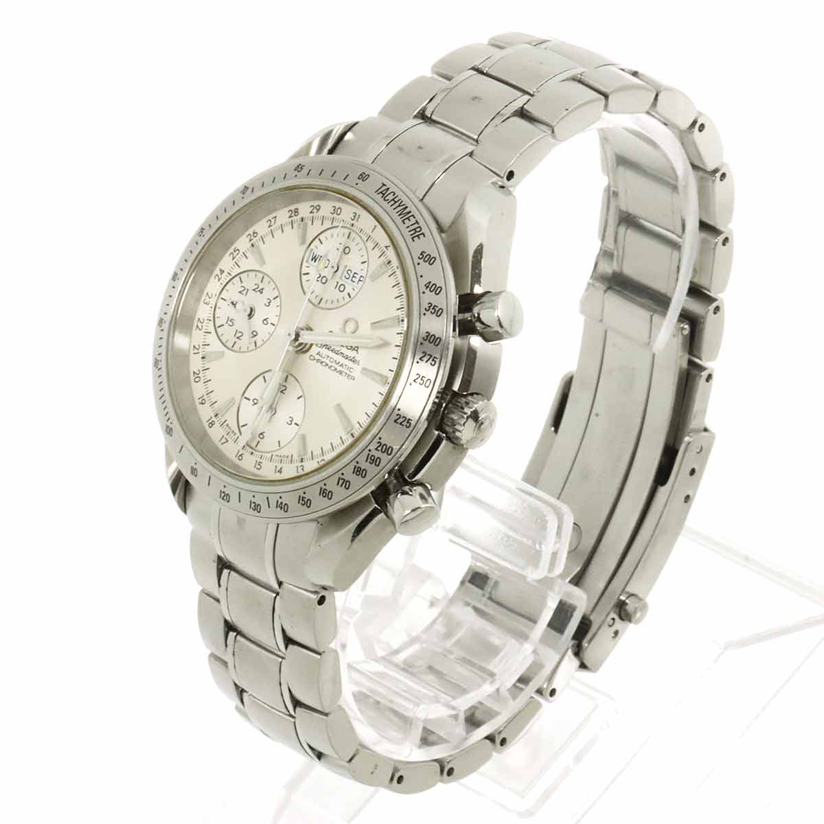 Speedmaster 3221 30 Triple calendar Chronograph Silver Dial