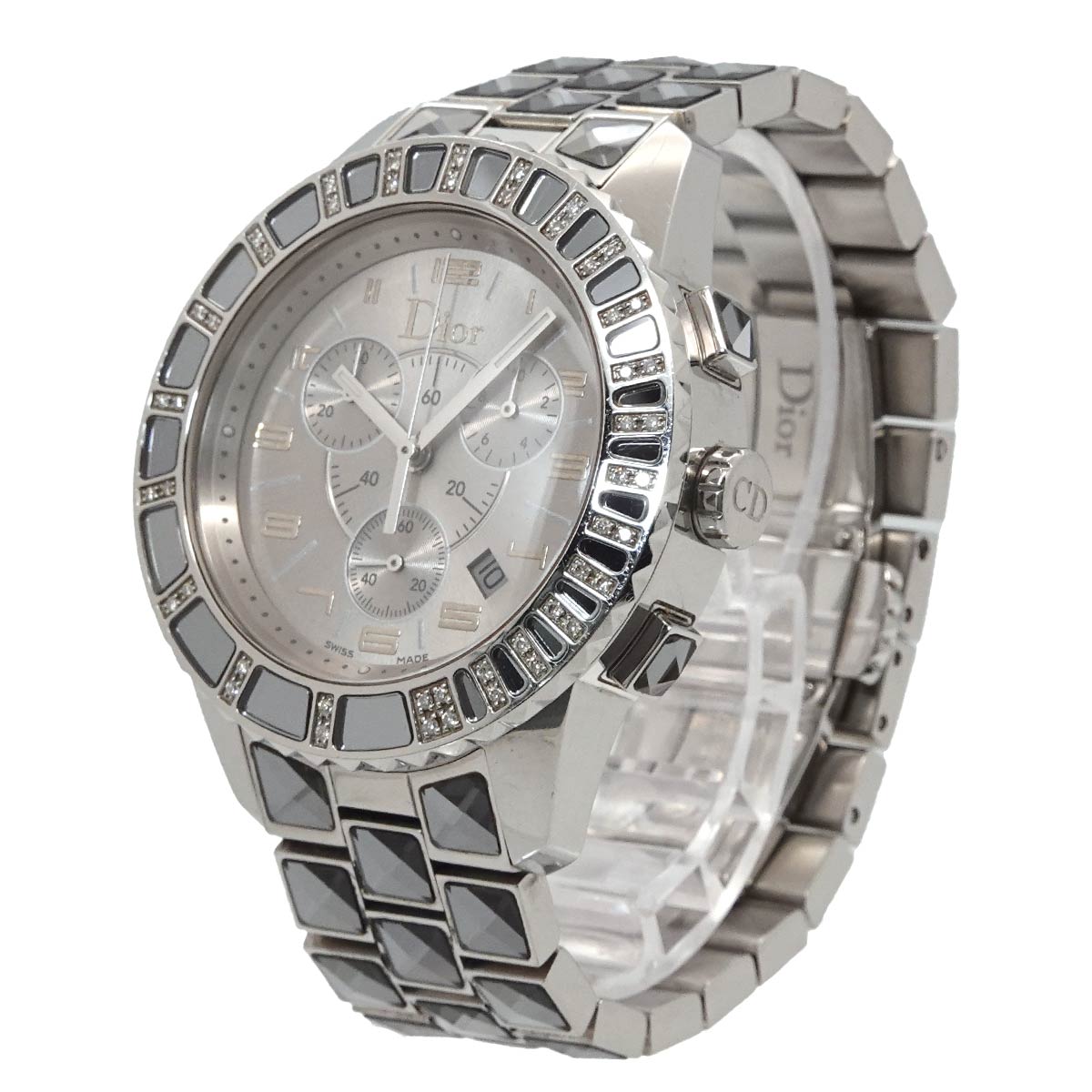 Christal CD114313 Chronograph Diamond Silver Dial