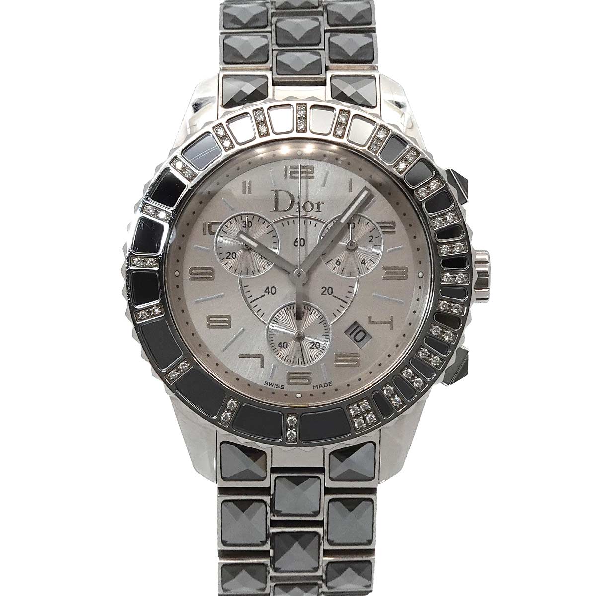 Christal CD114313 Chronograph Diamond Silver Dial