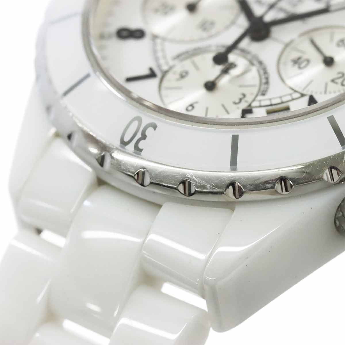 J12 41mm H1007 Chronograph Automatic White Dial Mens Watch