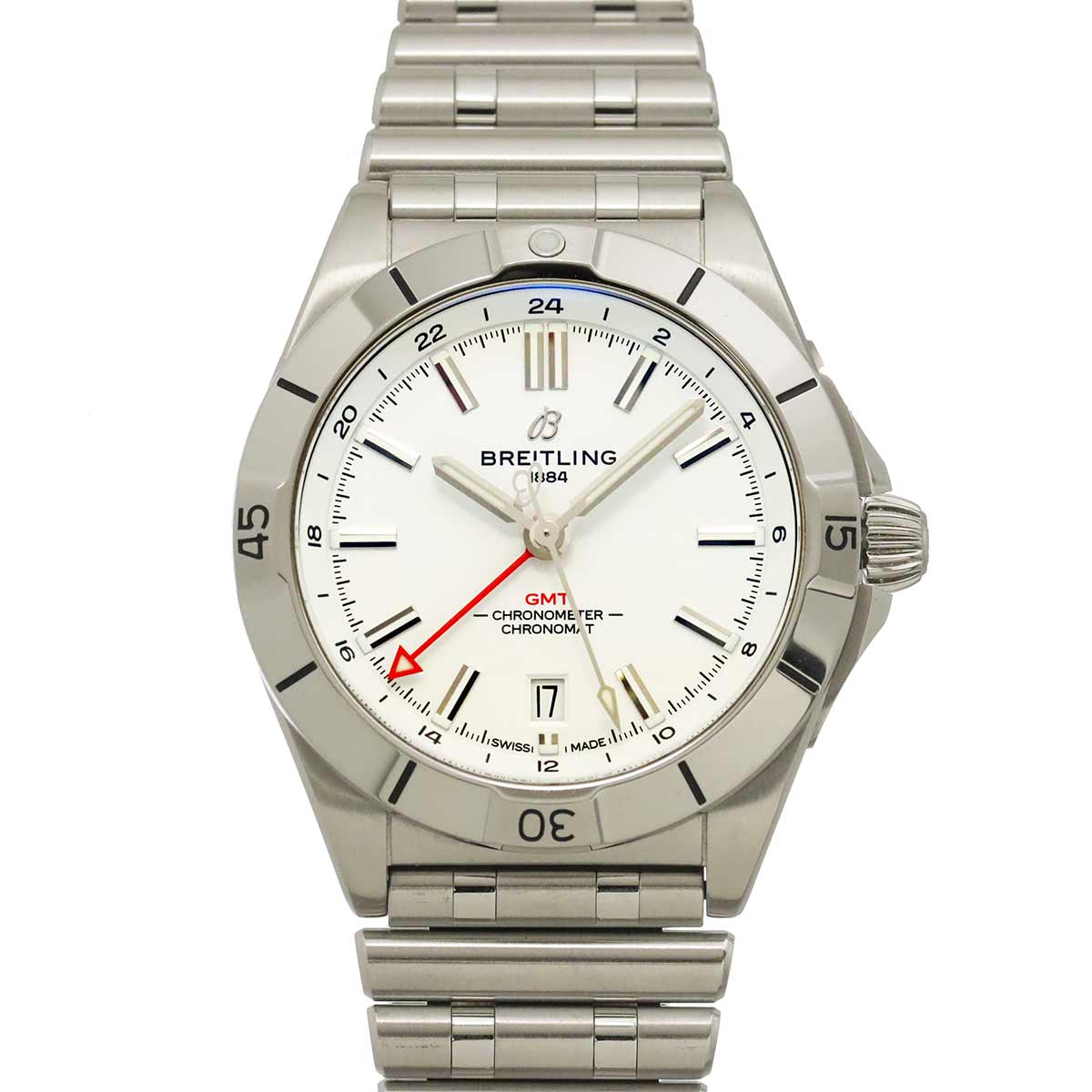 Chronomat GMT A32398 Date White Dial Mens Watch