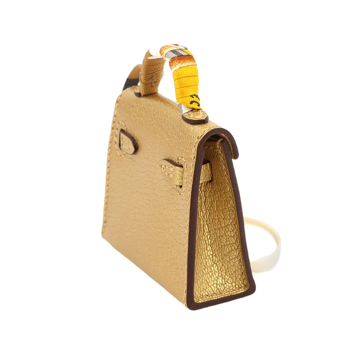 Kelly Twilly Bag Charm Chevre Gold