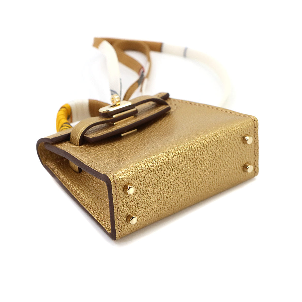 Kelly Twilly Bag Charm Chevre Gold