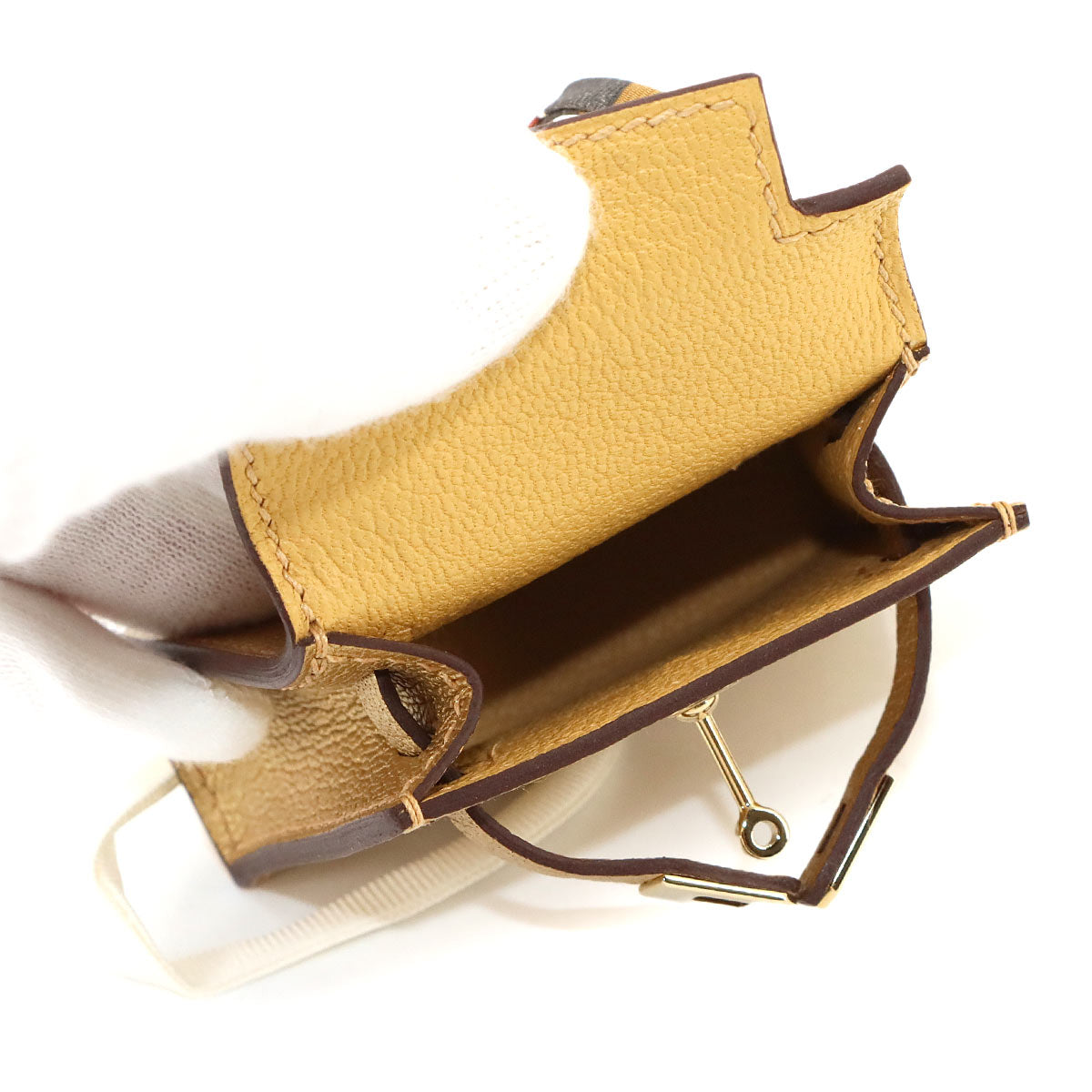 Kelly Twilly Bag Charm Chevre Gold
