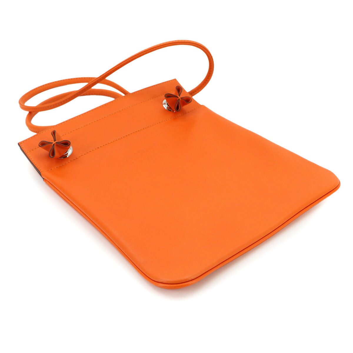 Aline Mini Shoulder Bag Veau Swift Feu Purse Orange