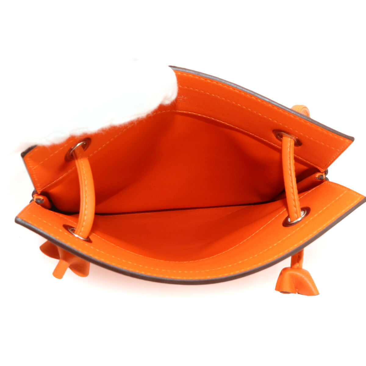 Aline Mini Shoulder Bag Veau Swift Feu Purse Orange