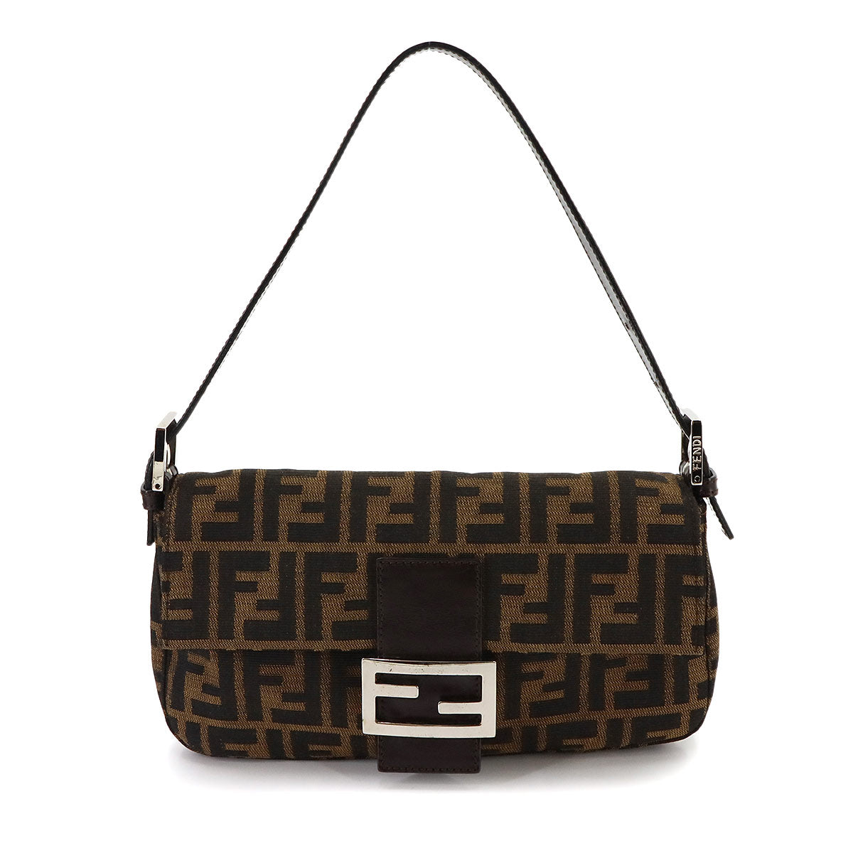 Zucca Mamma Baguette Shoulder Bag Canvas Leather Brown 26424