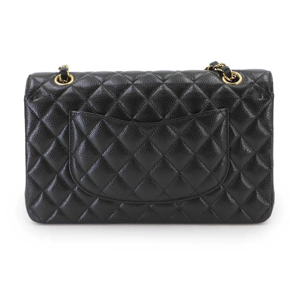 Matelasse 25 Chain Shoulder Bag Leather Black A01112