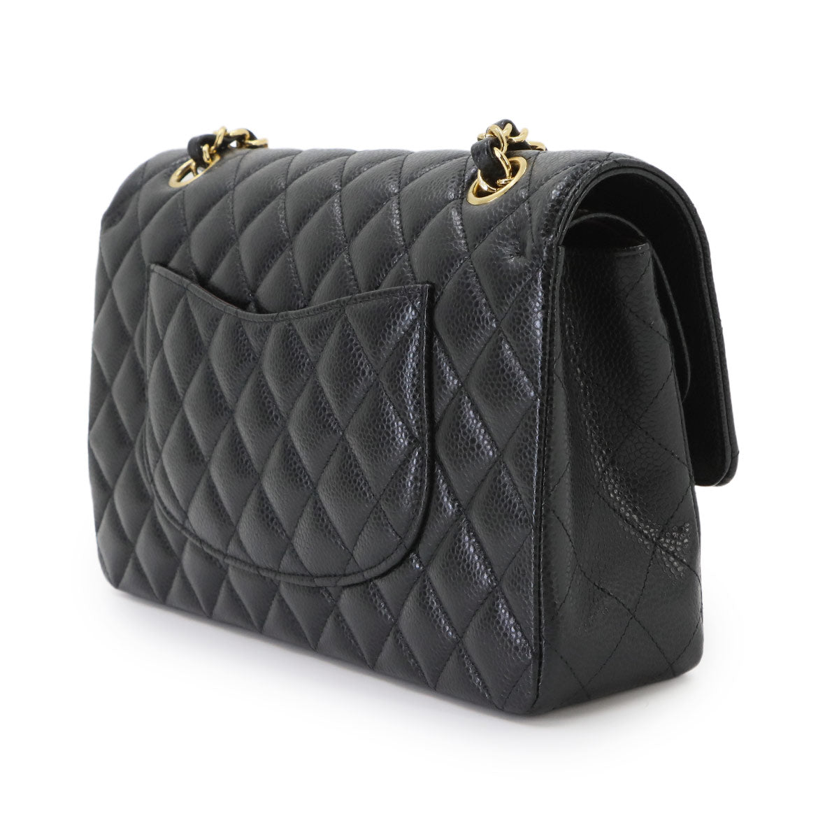 Matelasse 25 Chain Shoulder Bag Leather Black A01112