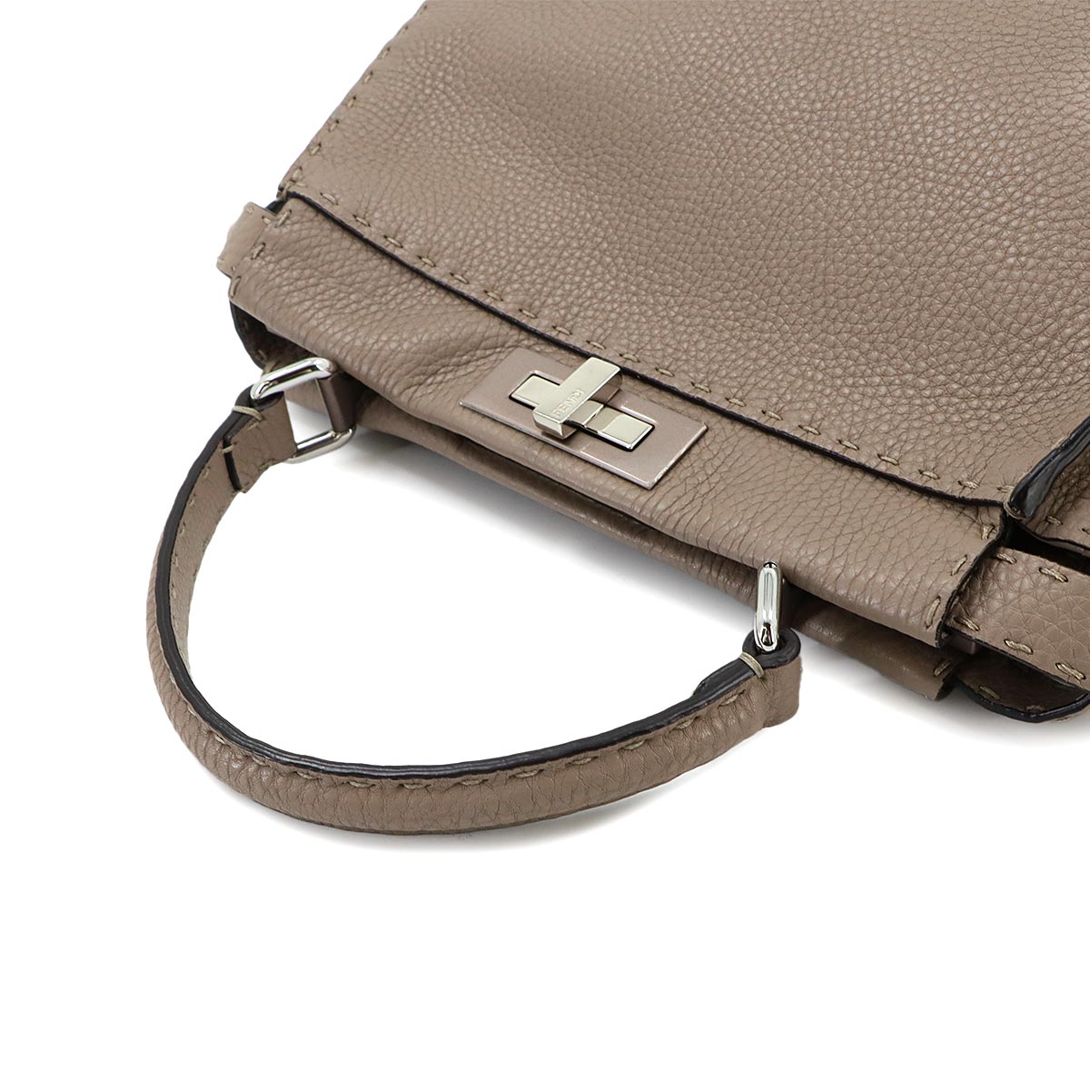 Selleria Peekaboo Regular Hand Shoulder Bag Leather Beige 8BN290