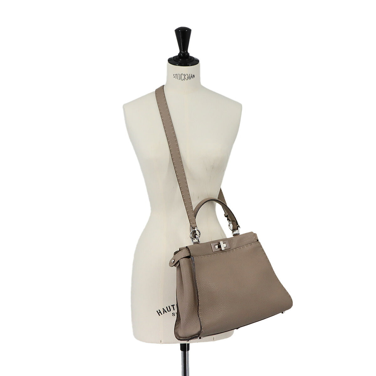 Selleria Peekaboo Regular Hand Shoulder Bag Leather Beige 8BN290