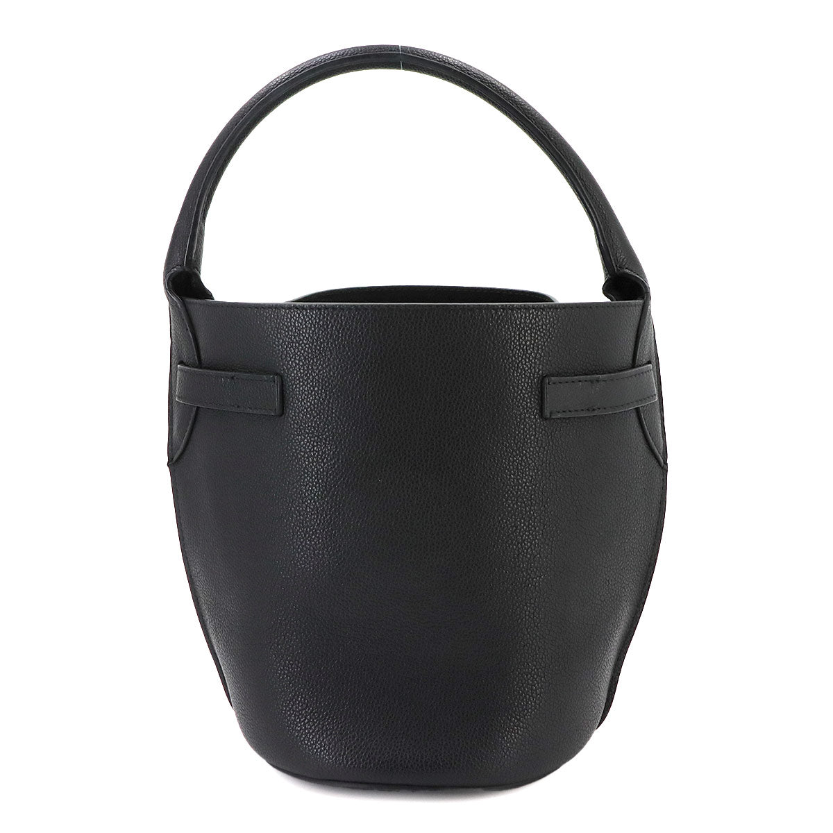 Big Bag Nano Bucket Hand Shoulder Bag Leather Black 187243