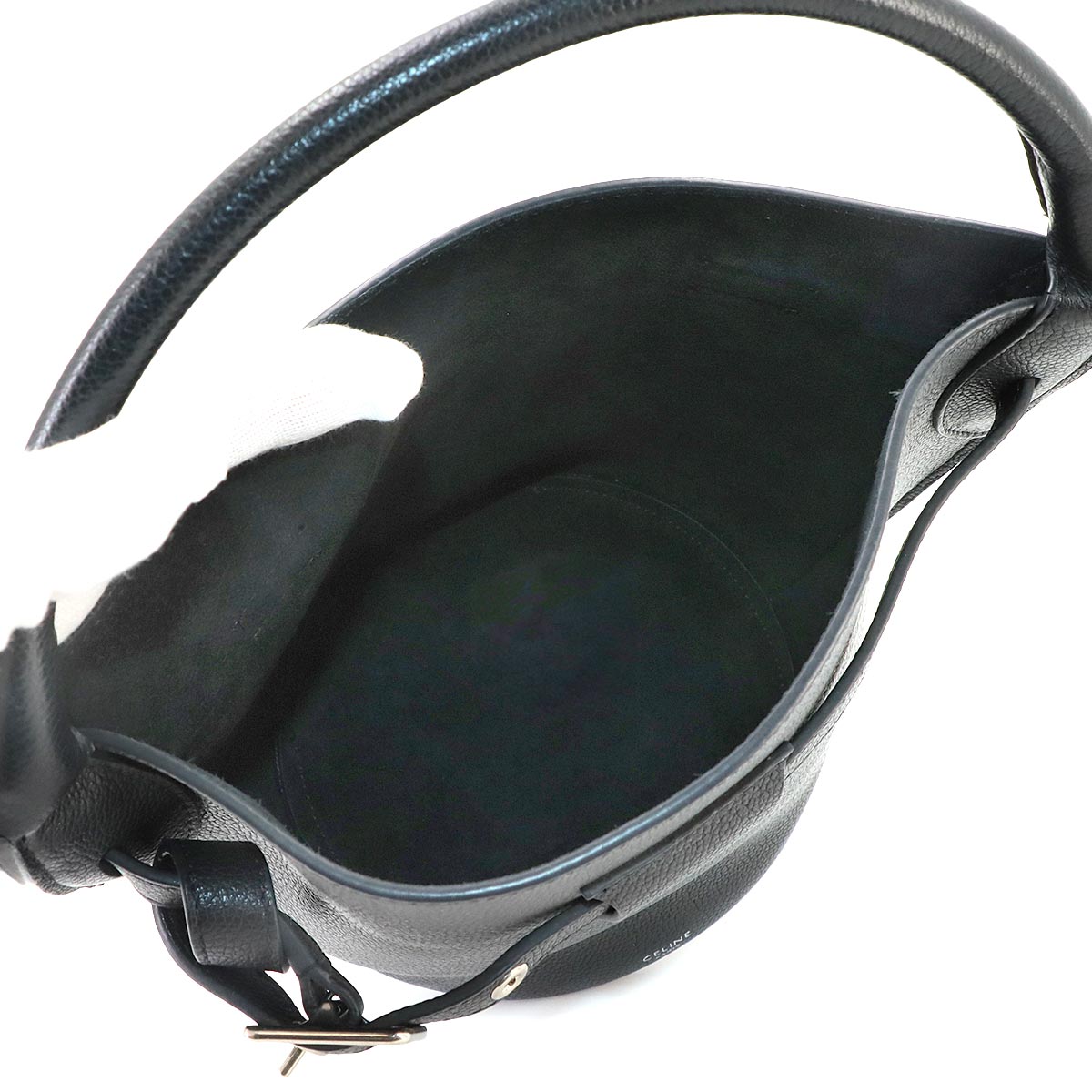 Big Bag Nano Bucket Hand Shoulder Bag Leather Black 187243