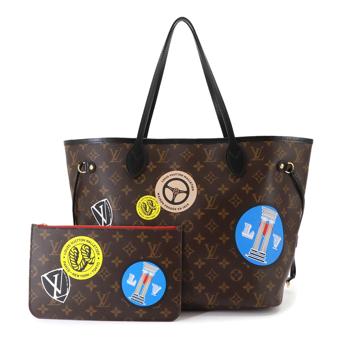 Monogram Neverfull MM My LV World Tours Tote Bag Purse