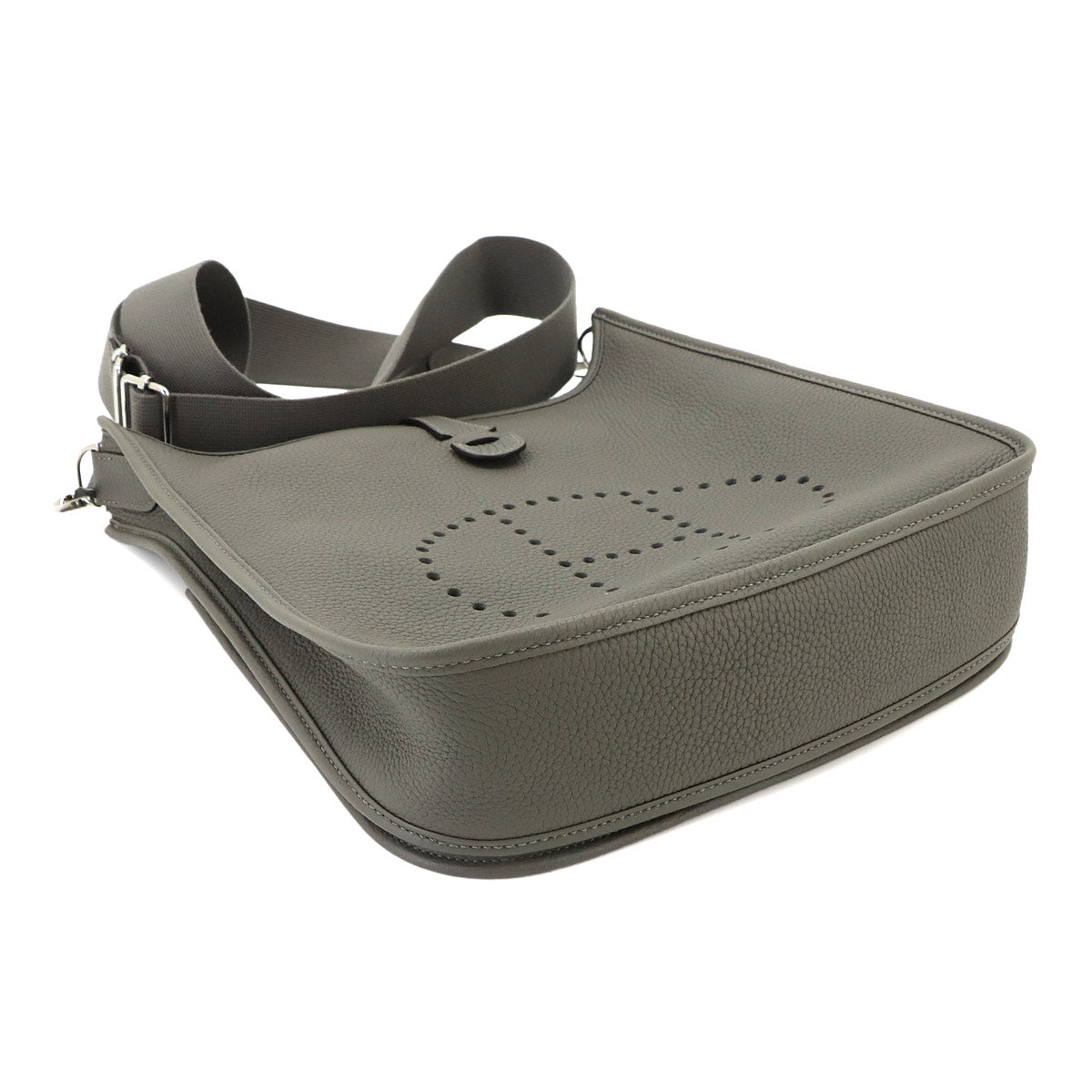 Everlyne 3 PM Shoulder Bag Taurillon Clemence Gris Meyer Purse