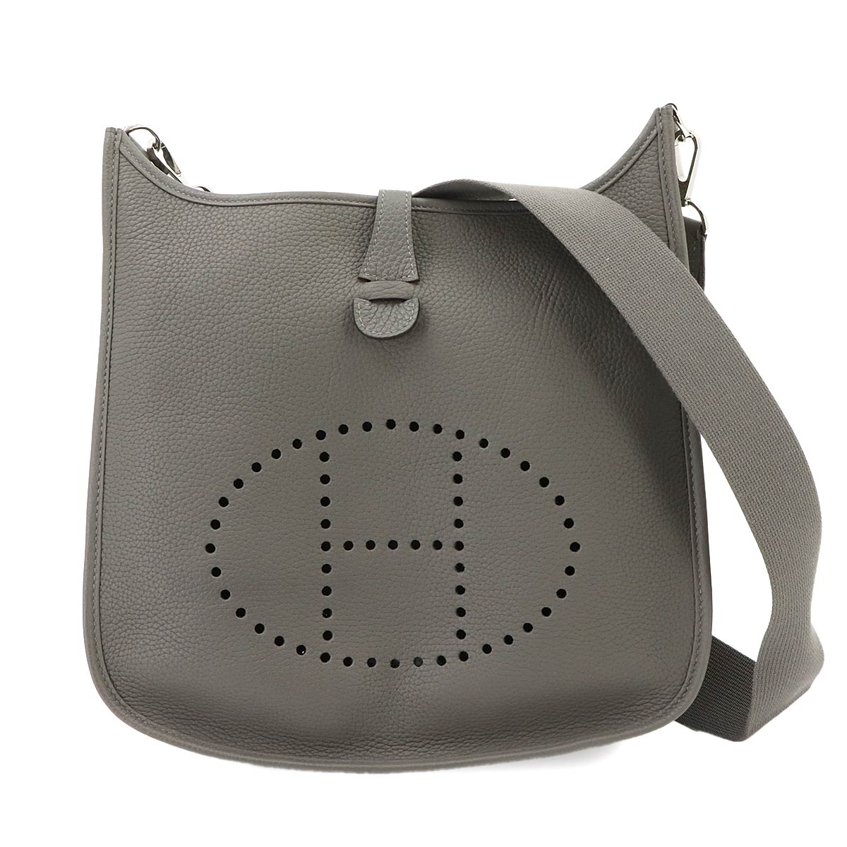 Everlyne 3 PM Shoulder Bag Taurillon Clemence Gris Meyer Purse