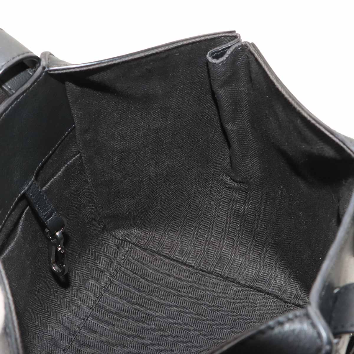 Hammock Compact 2way Hand Shoulder Bag Leather Black