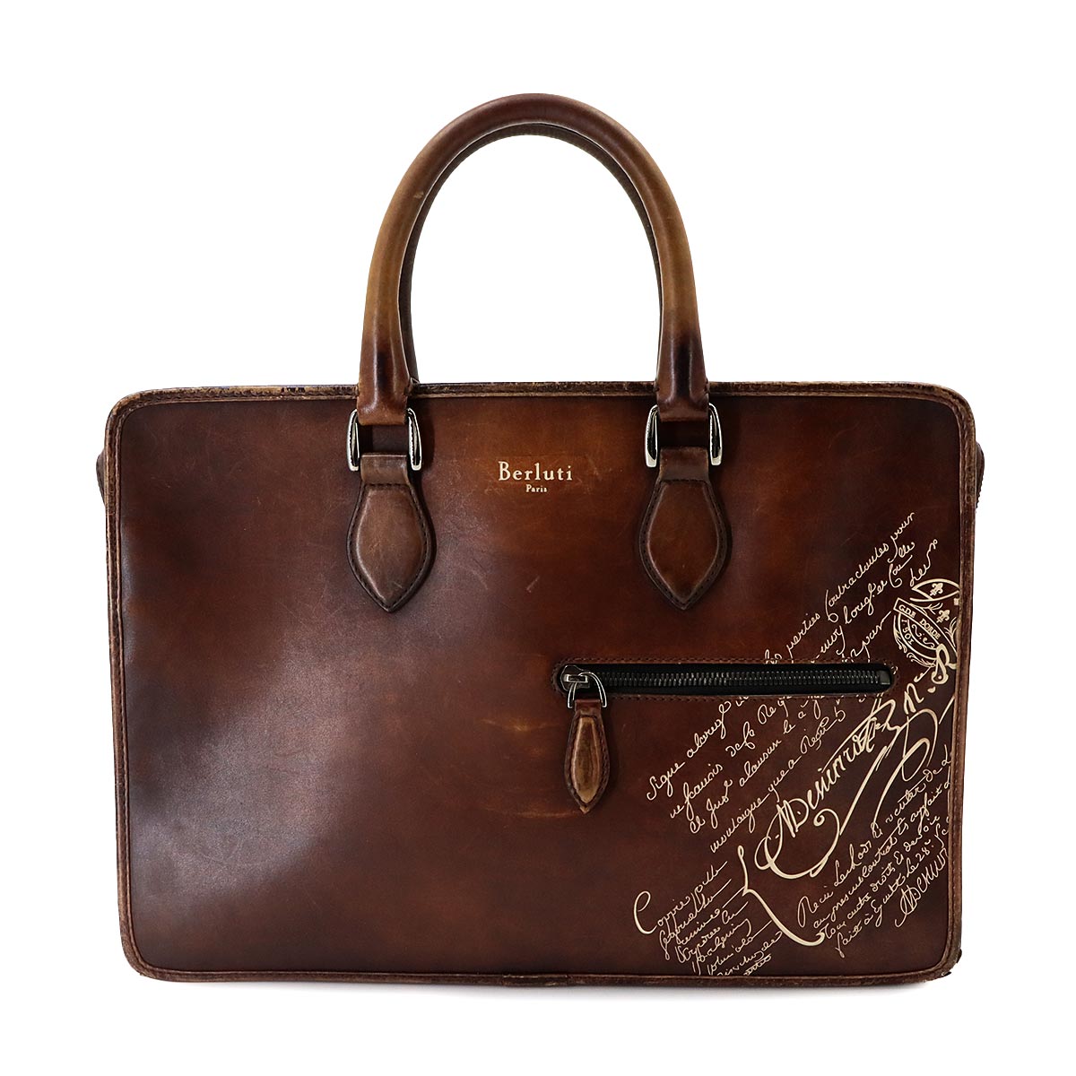 Un Jour Briefcase Business Bag Venezia Leather Brown