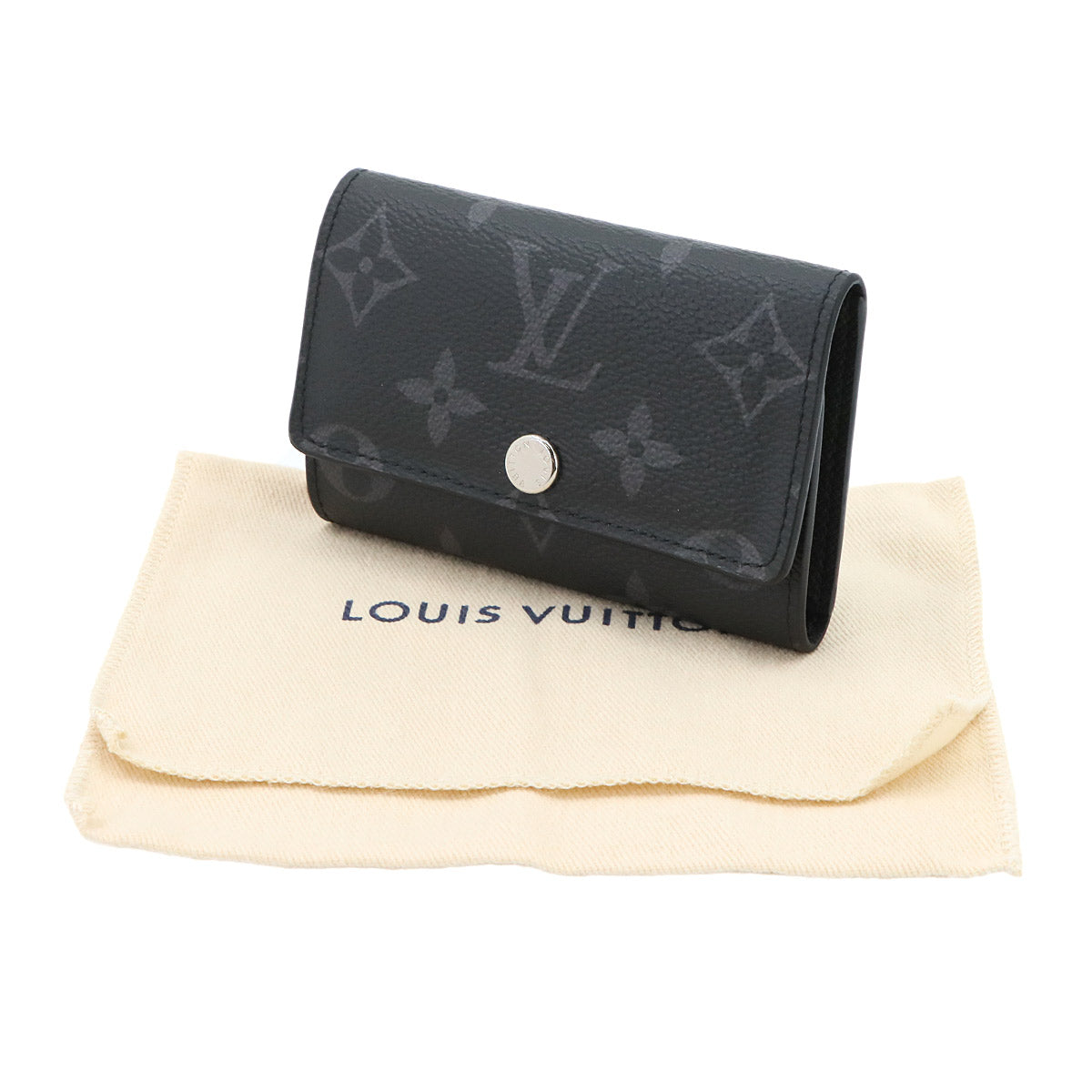 Monogram Eclipse Multicles 6 Key Case Black Gray M82603