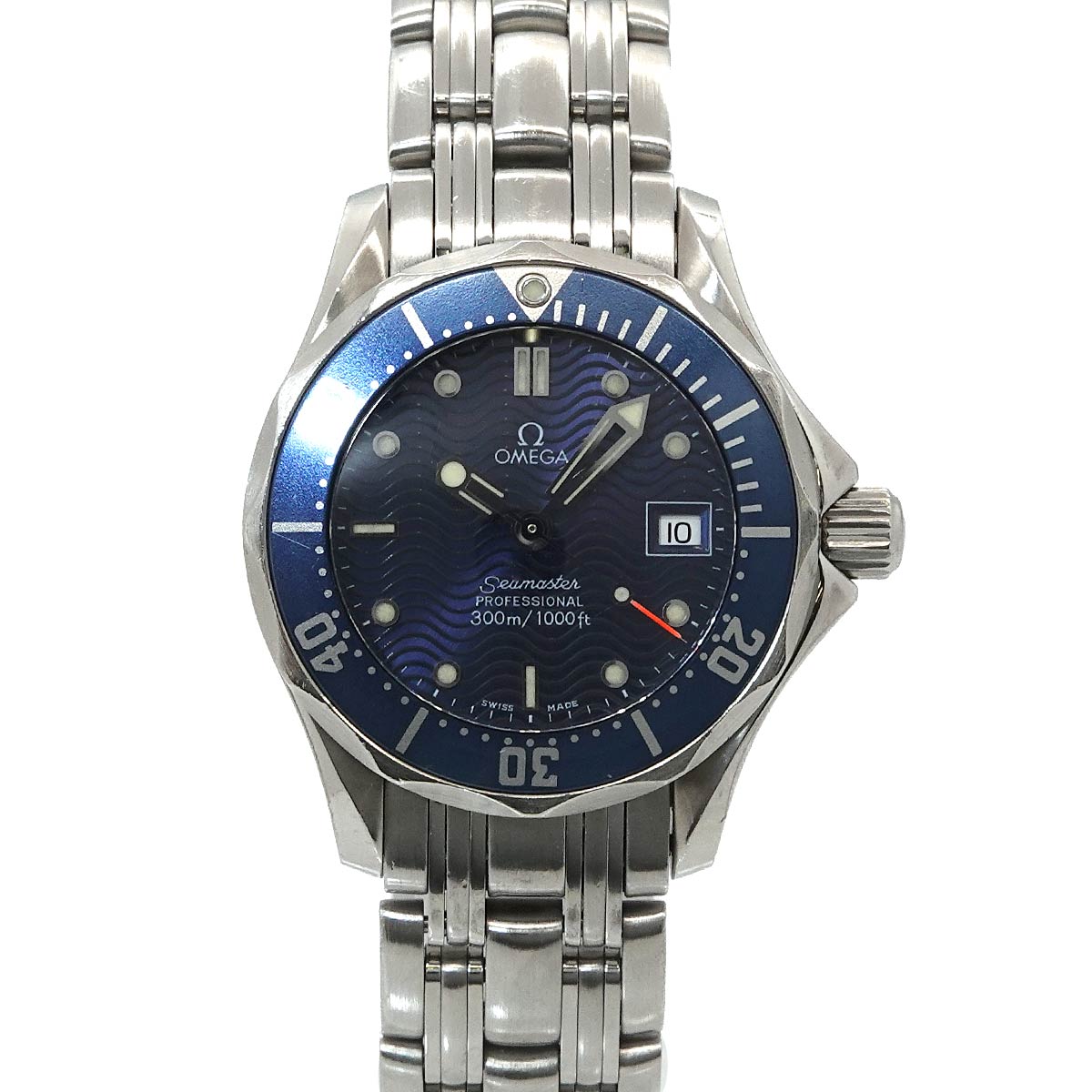 Seamaster 300m 2583 80 Date Quartz Blue Dial Ladies Watch
