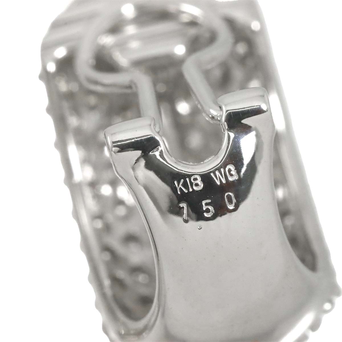 Diamond 1.50ct/1.50ct Earrings Pierced Clip-on 18K K18 WG 750