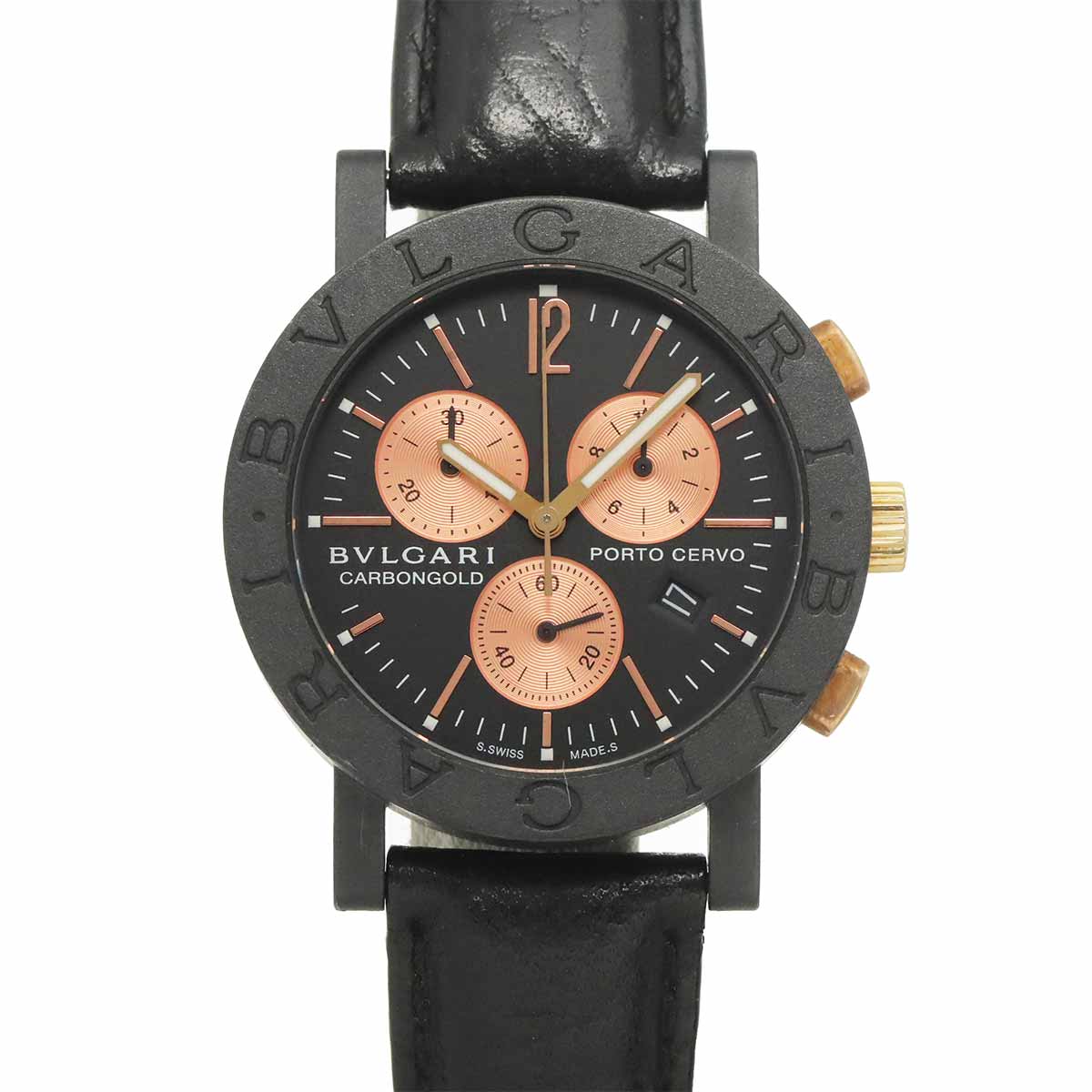 BVLGARIBVLGARI BB38CLCH Chronograph Quartz Black Dial Mens