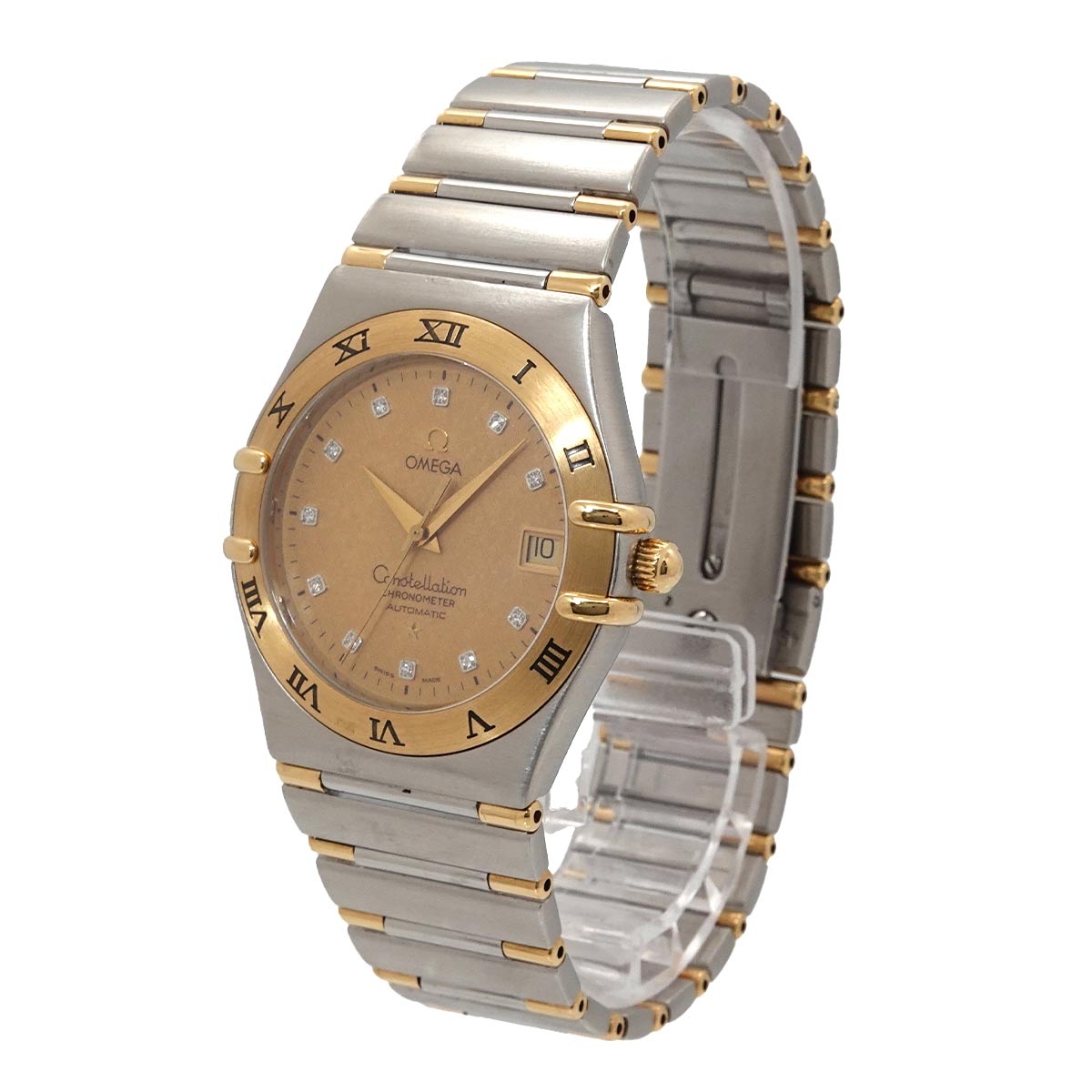 Constellation 1302 15 750 YG Automatic Date Gold dial Mens