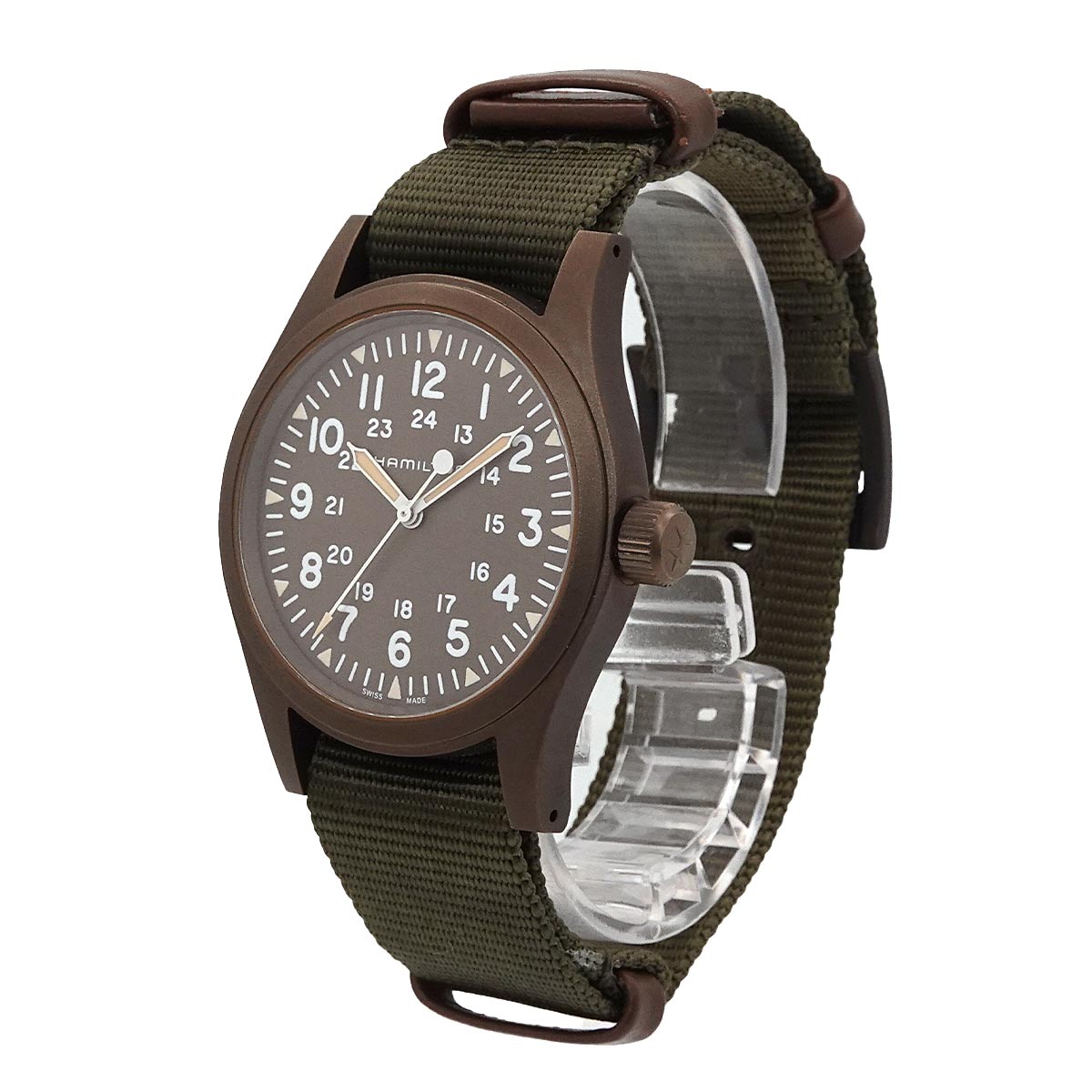 Khaki Field H694490 Hand Winding Green Dial Mens
