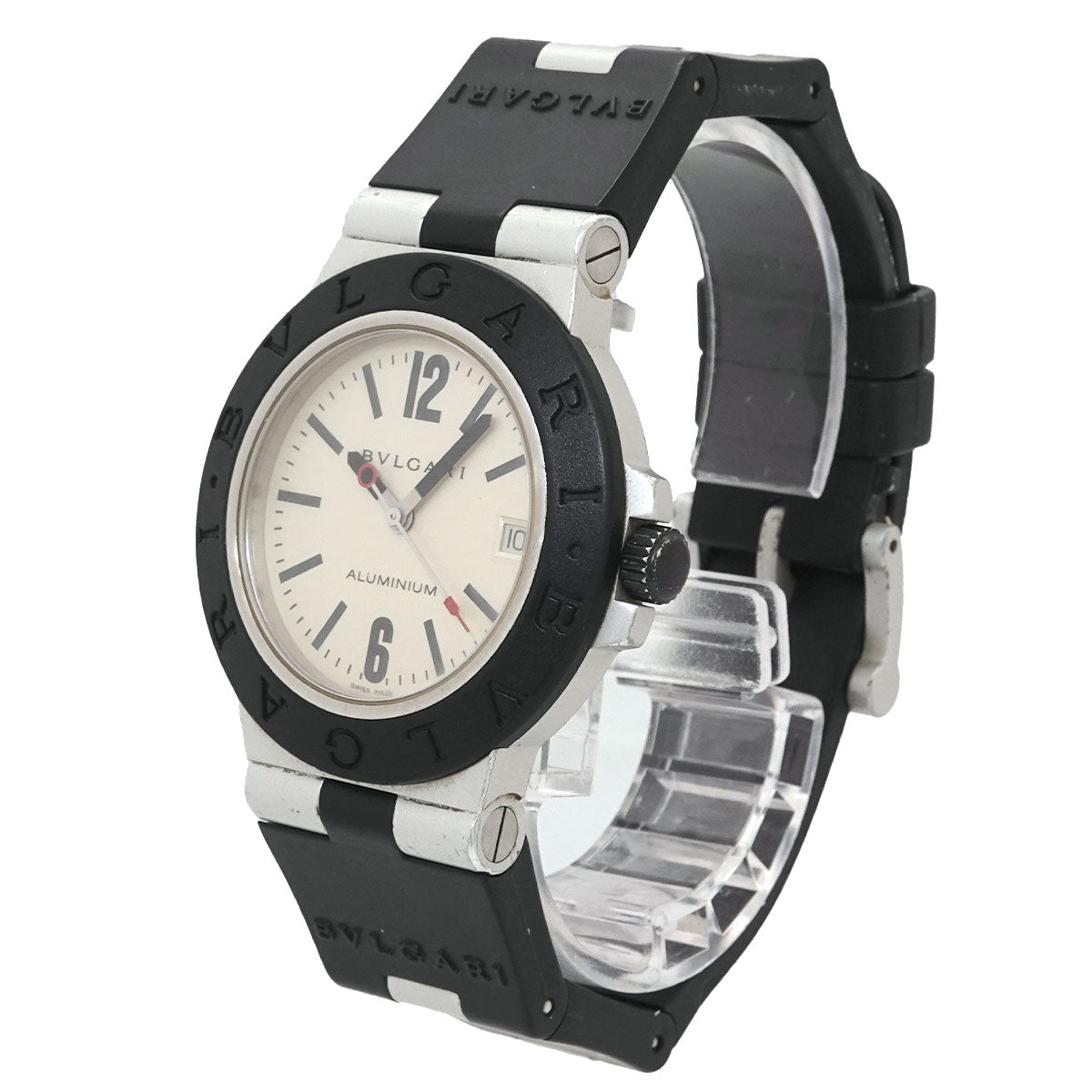 Aluminium AL38A Automatic Date Silver Dial Mens Watch