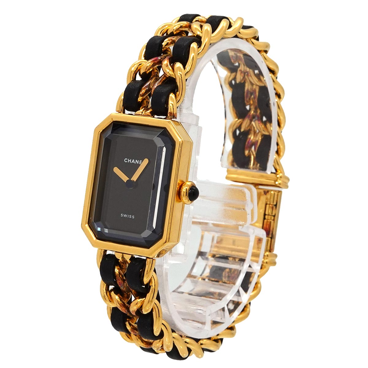 Premiere Size L H0001 Vintage Quartz Black Dial Ladies Watch