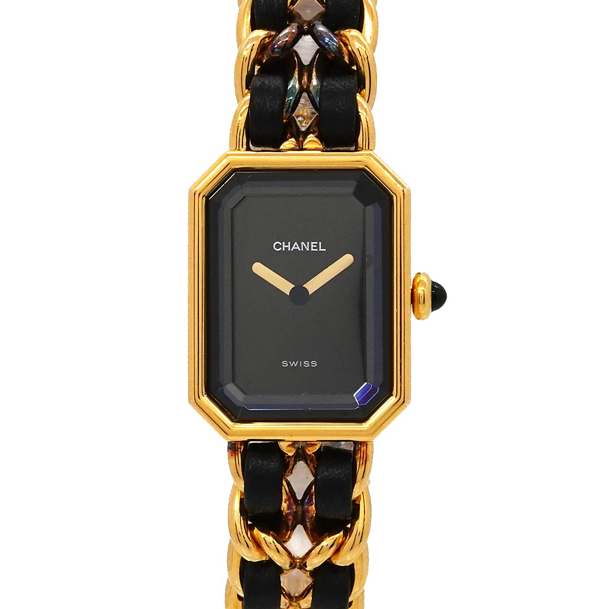 Premiere Size L H0001 Vintage Quartz Black Dial Ladies Watch
