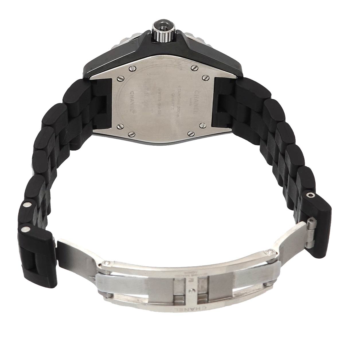 J12 33mm H0681 Ceramic Date Quartz Black Dial Ladies Watch