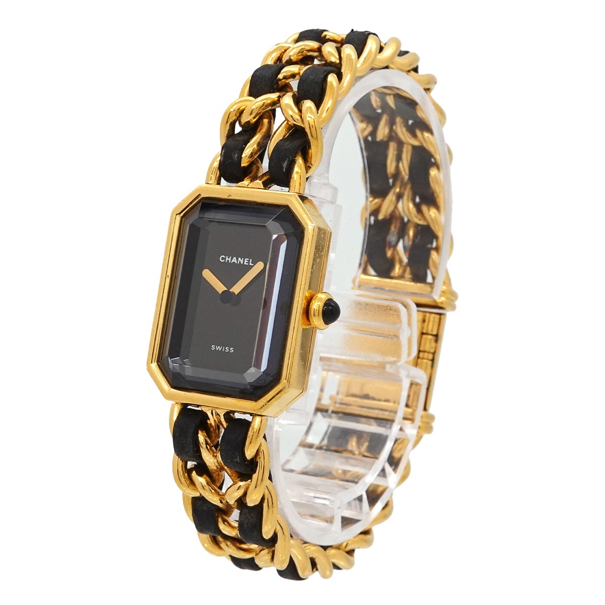 Premiere Size L H0001 Vintage Quartz Black Dial Ladies Watch