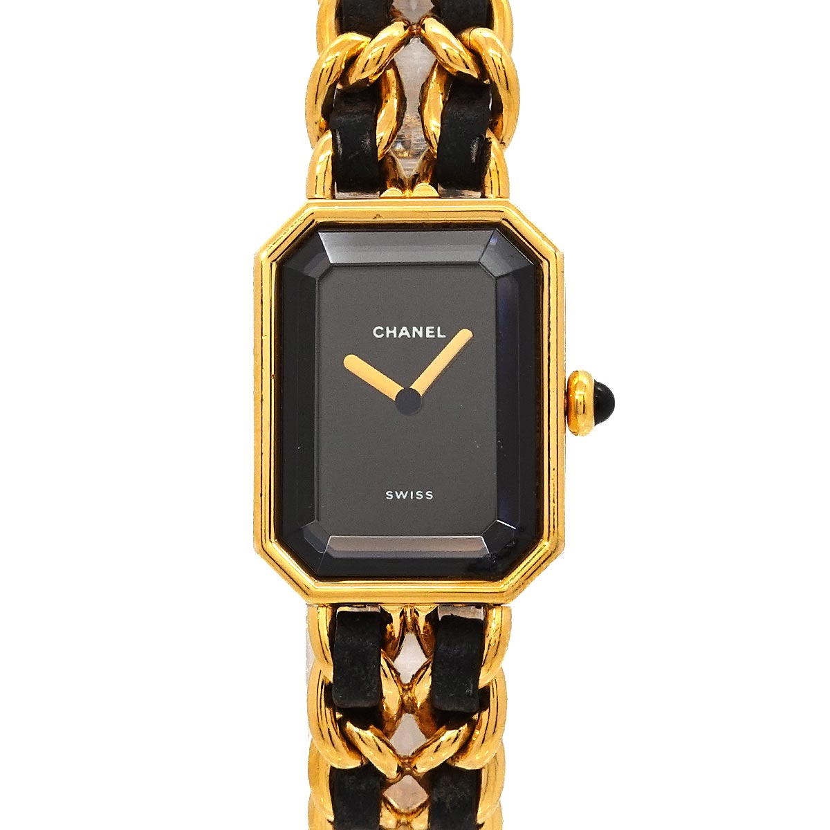 Premiere Size L H0001 Vintage Quartz Black Dial Ladies Watch