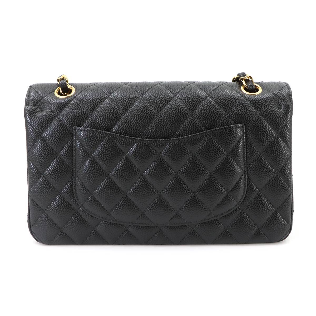 Matelasse 25 Chain Shoulder Bag Leather Black A01112