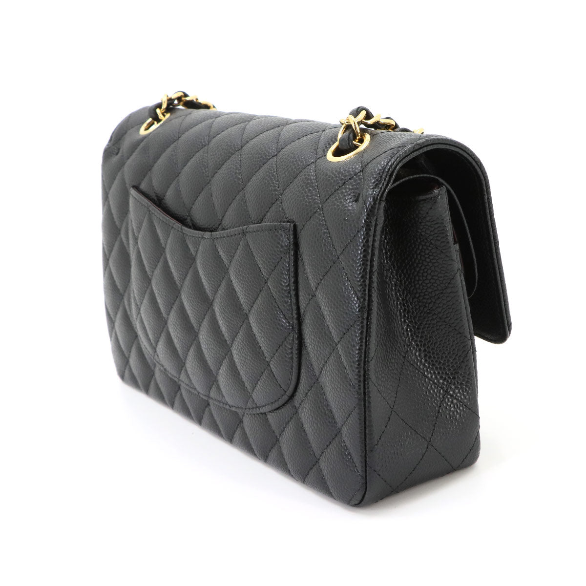 Matelasse 25 Chain Shoulder Bag Leather Black A01112
