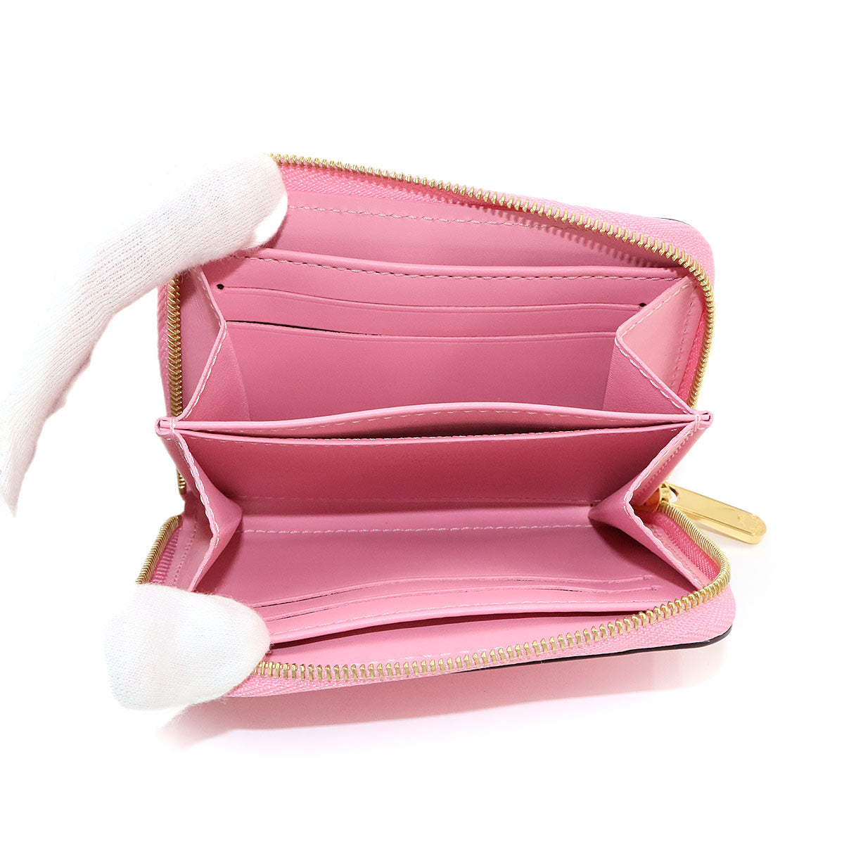 Vernis Zippy Coin Purse Case Leather Pink M90590