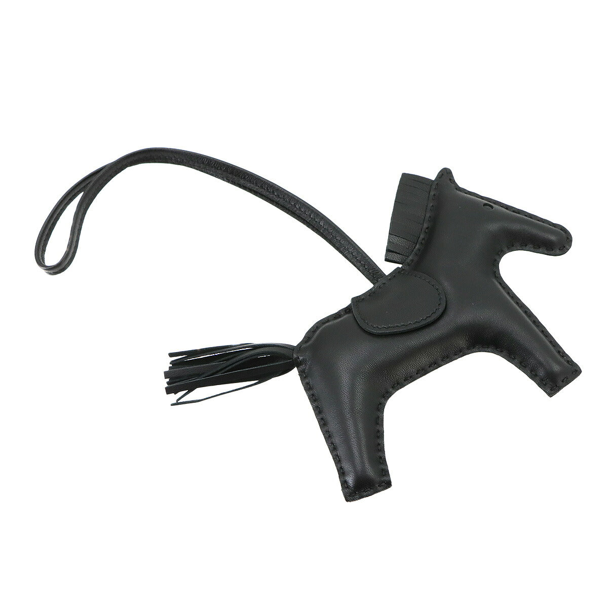 Rodeo MM Bag Charm Agneau Milo So Black Horse Accessory