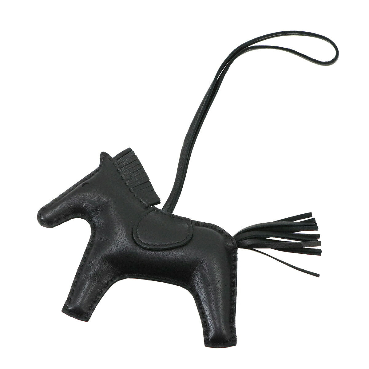 Rodeo MM Bag Charm Agneau Milo So Black Horse Accessory