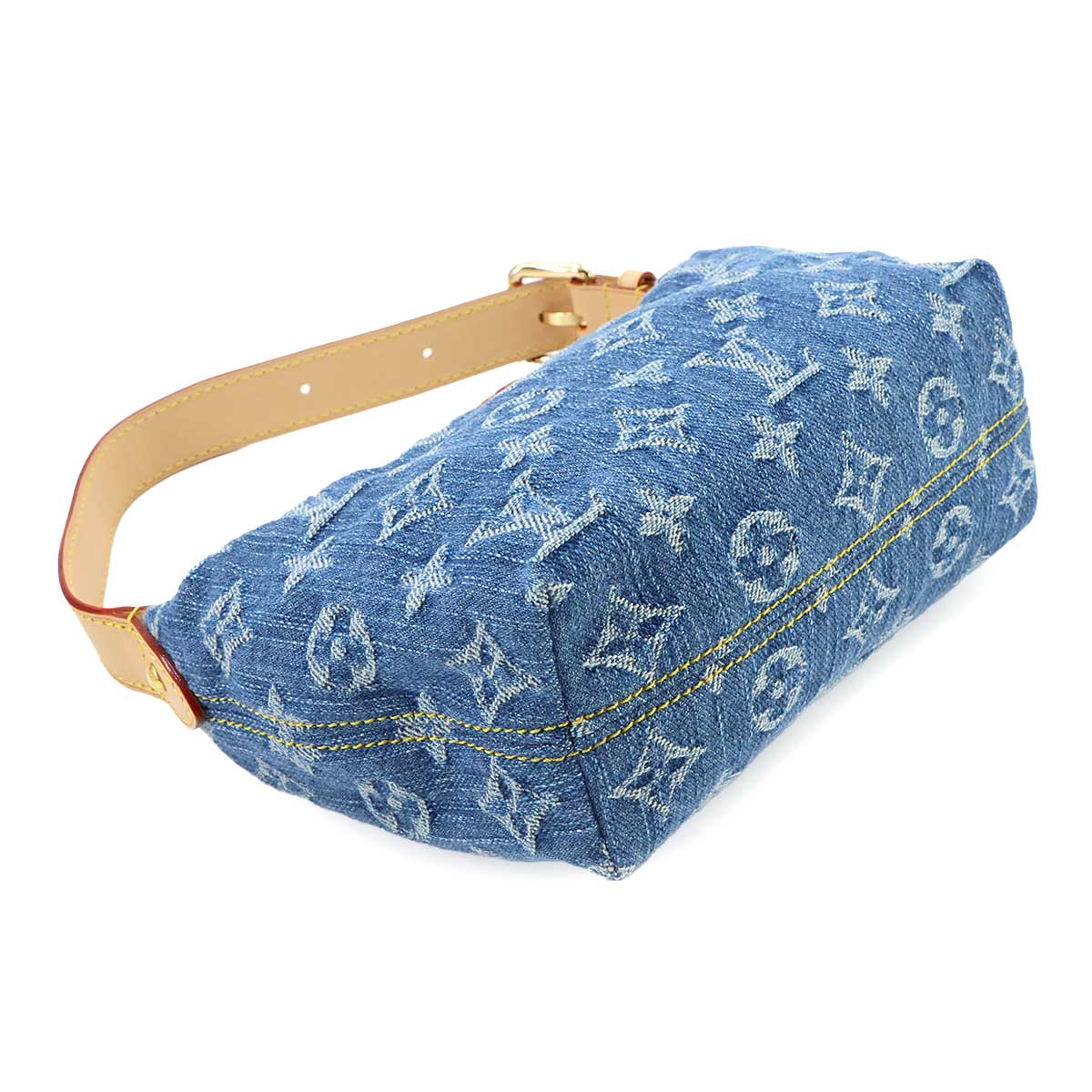 Monogram Denim Hills Pochette Hand Bag Blue M82949