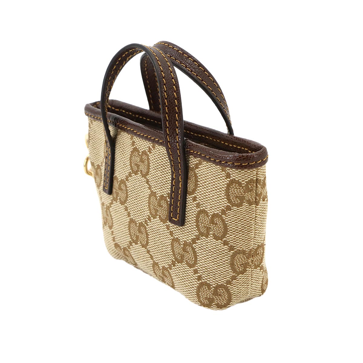 Tribeca Bag Charm Key Holdere GG Canvas Beige Brown 875807
