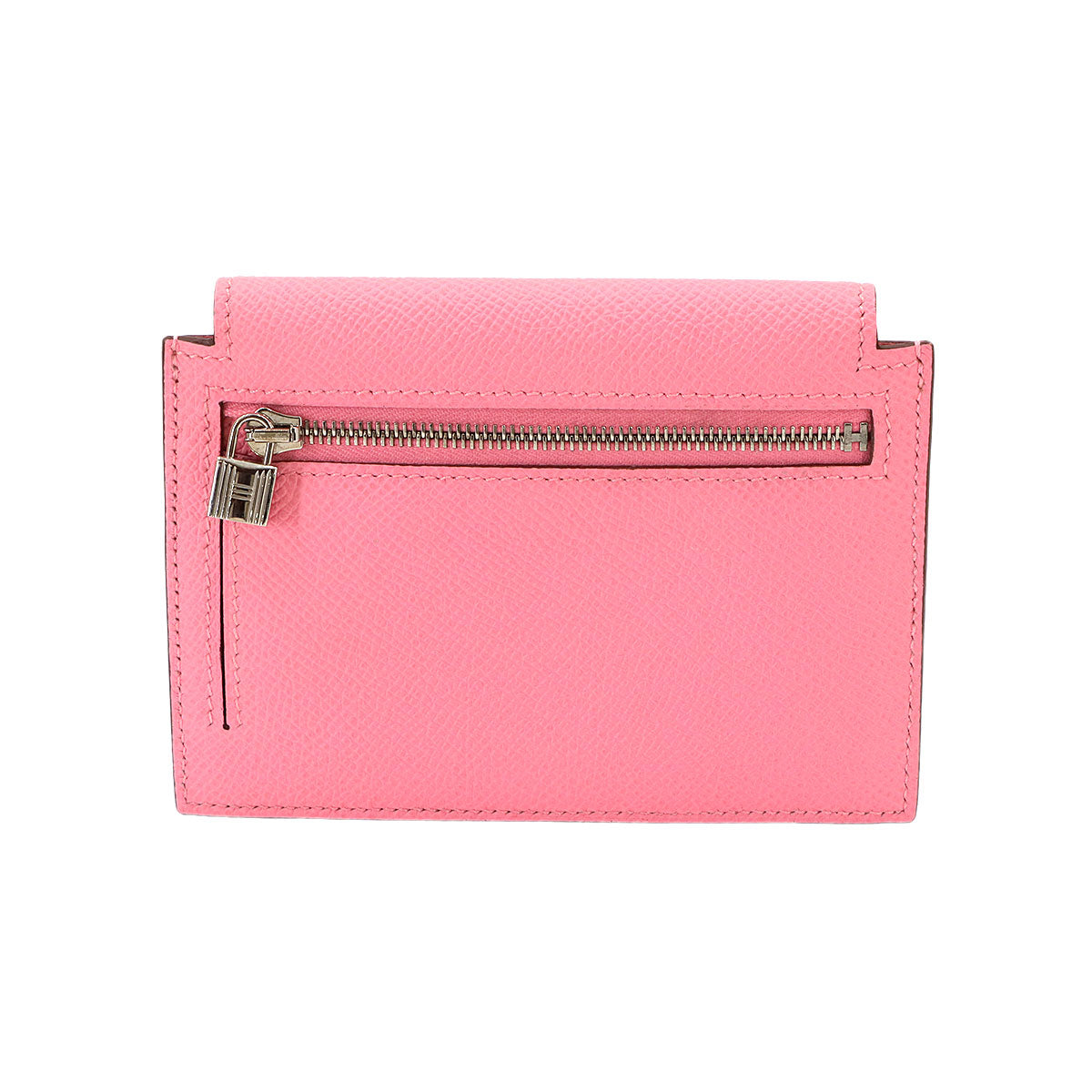 Kelly Pocket Compact Coin Case Purse Veau Epsom Rose Confetti