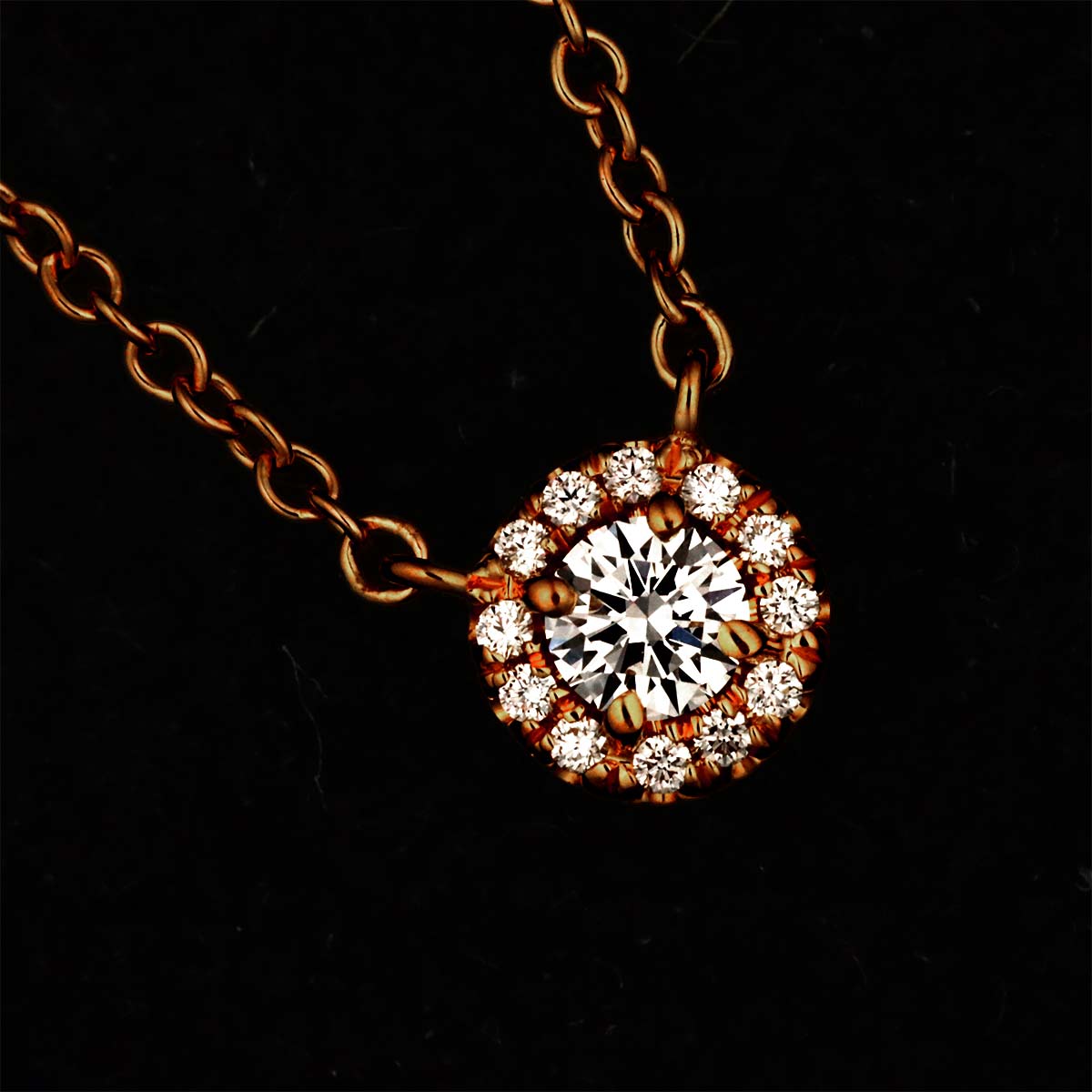 Soleste Diamond Necklace 18K Pink Gold 750