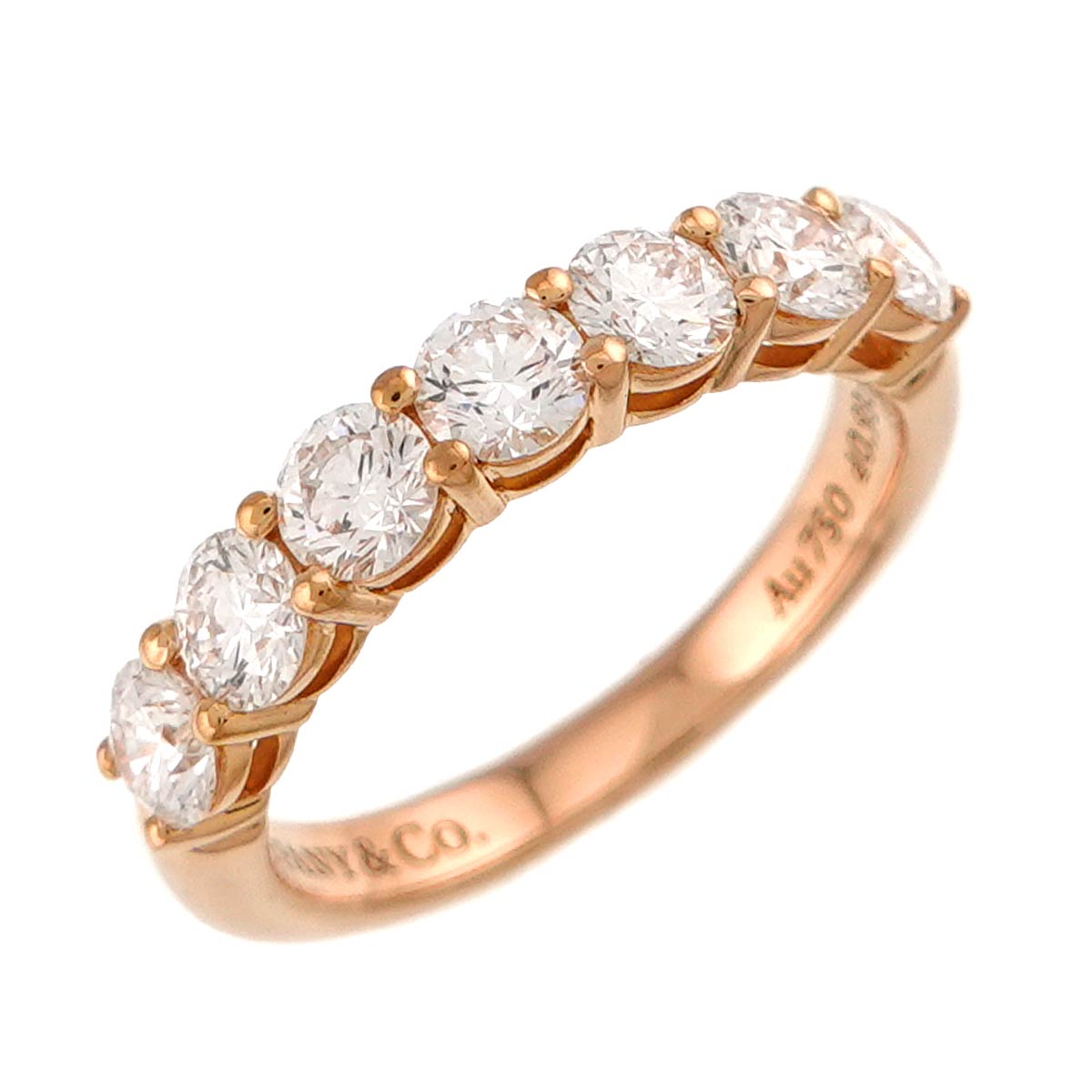 Diamond 0.93ct Band Ring 18K YG 750 size4.5(US)