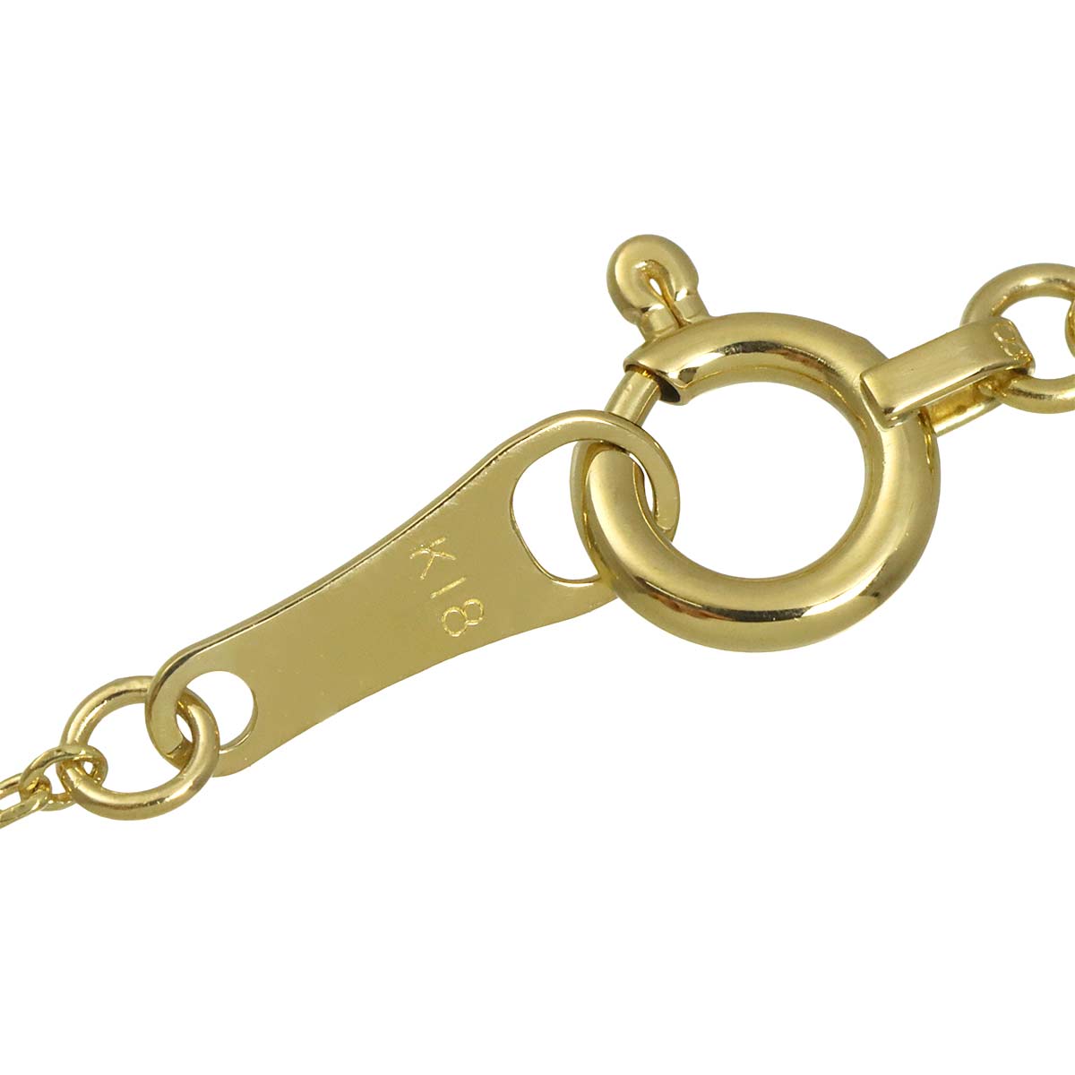 Cross Motif Diamond 0.20ct Necklace 18K Yellow Gold 750