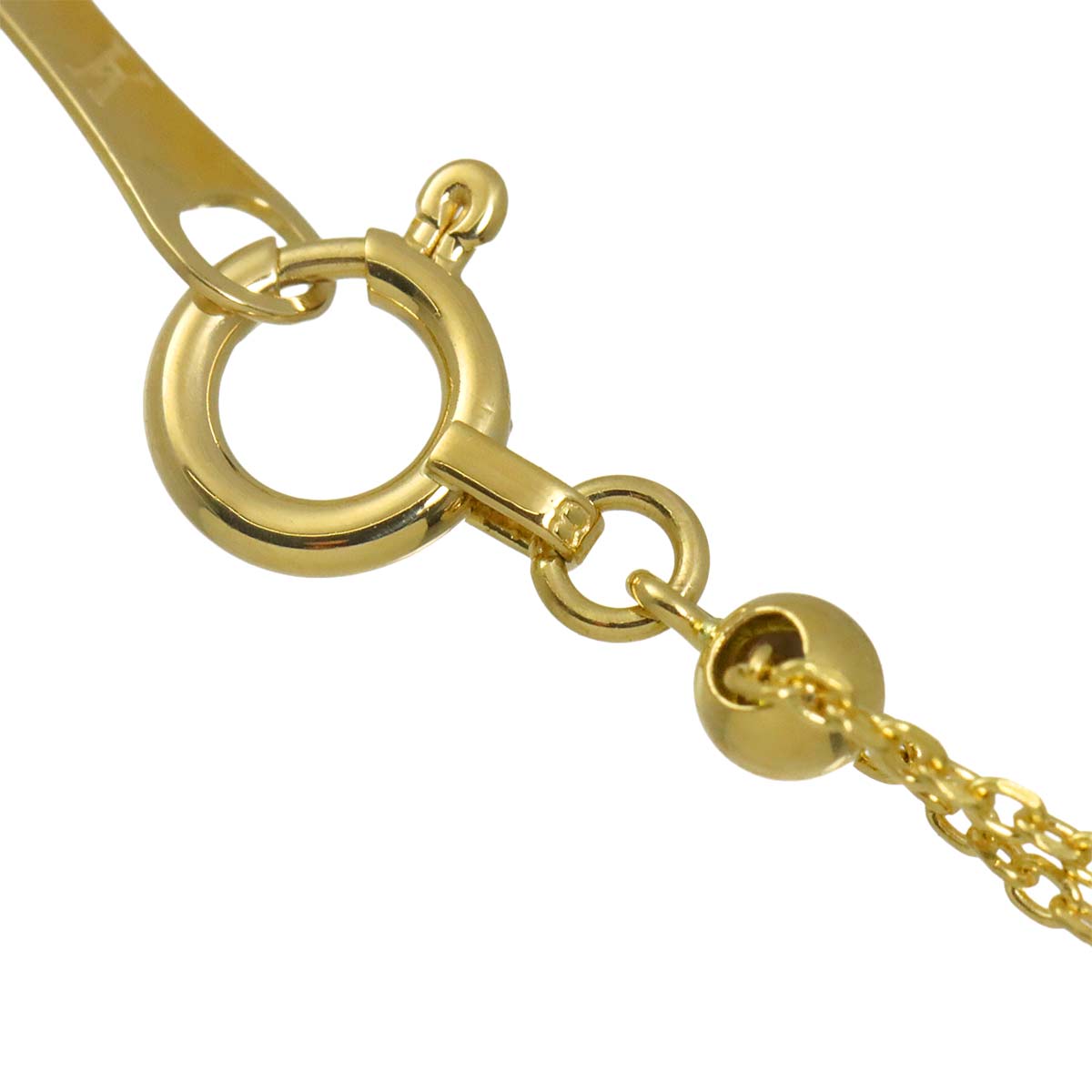 Cross Motif Diamond 0.20ct Necklace 18K Yellow Gold 750